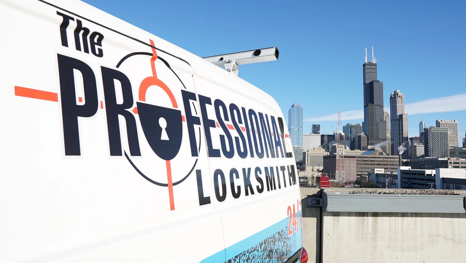 Linear telephone entry and gate access unit at a Chicago property