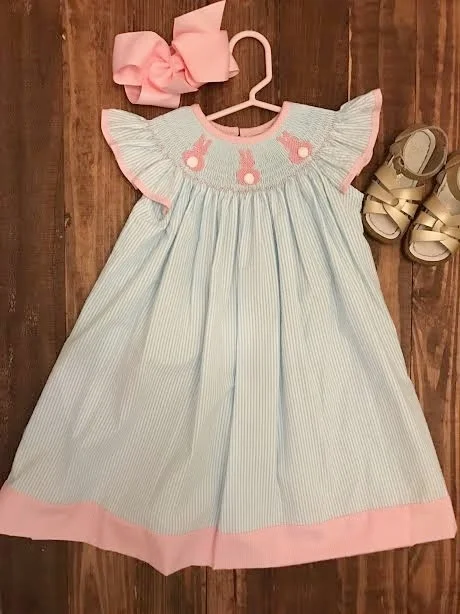 Smocked Auctions Preorder Dress / Salt Water Sandals from Nordstrom