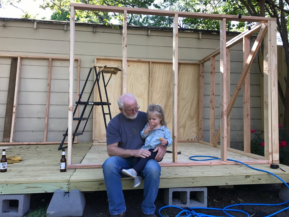 Stella enjoying a break with papaw