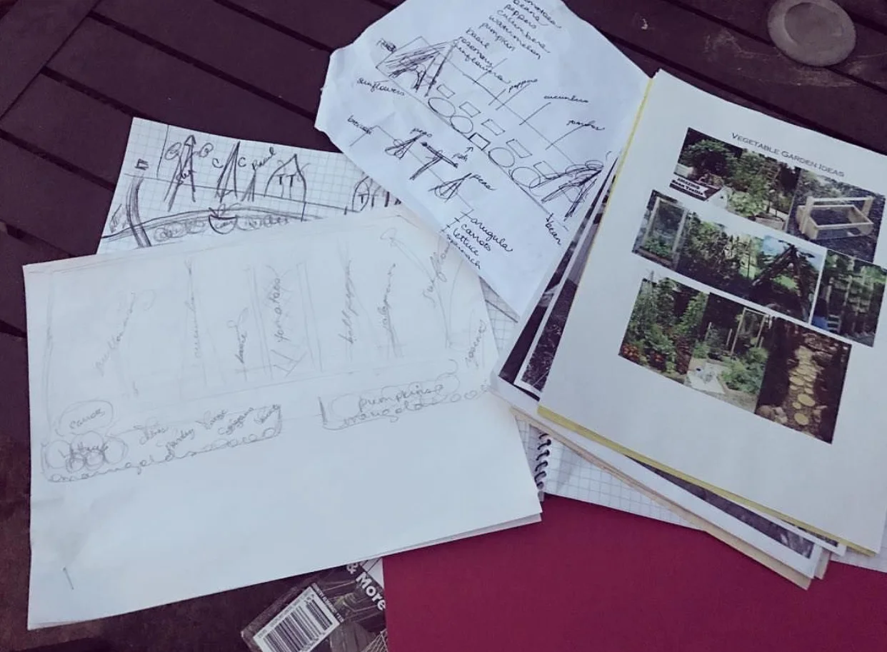 Planning the layout of my spring garden this year 