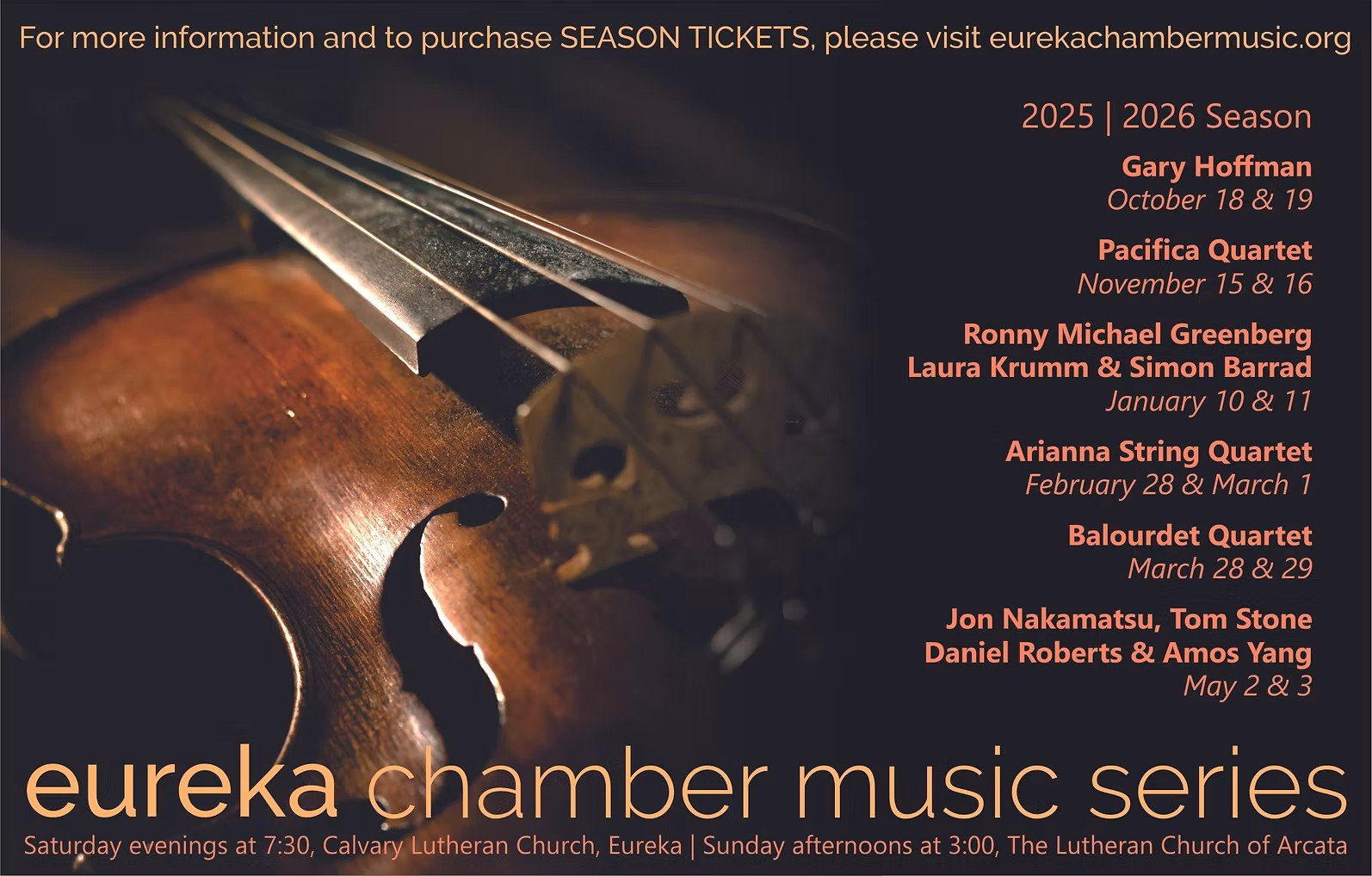 Recital at Eureka Chamber Music 