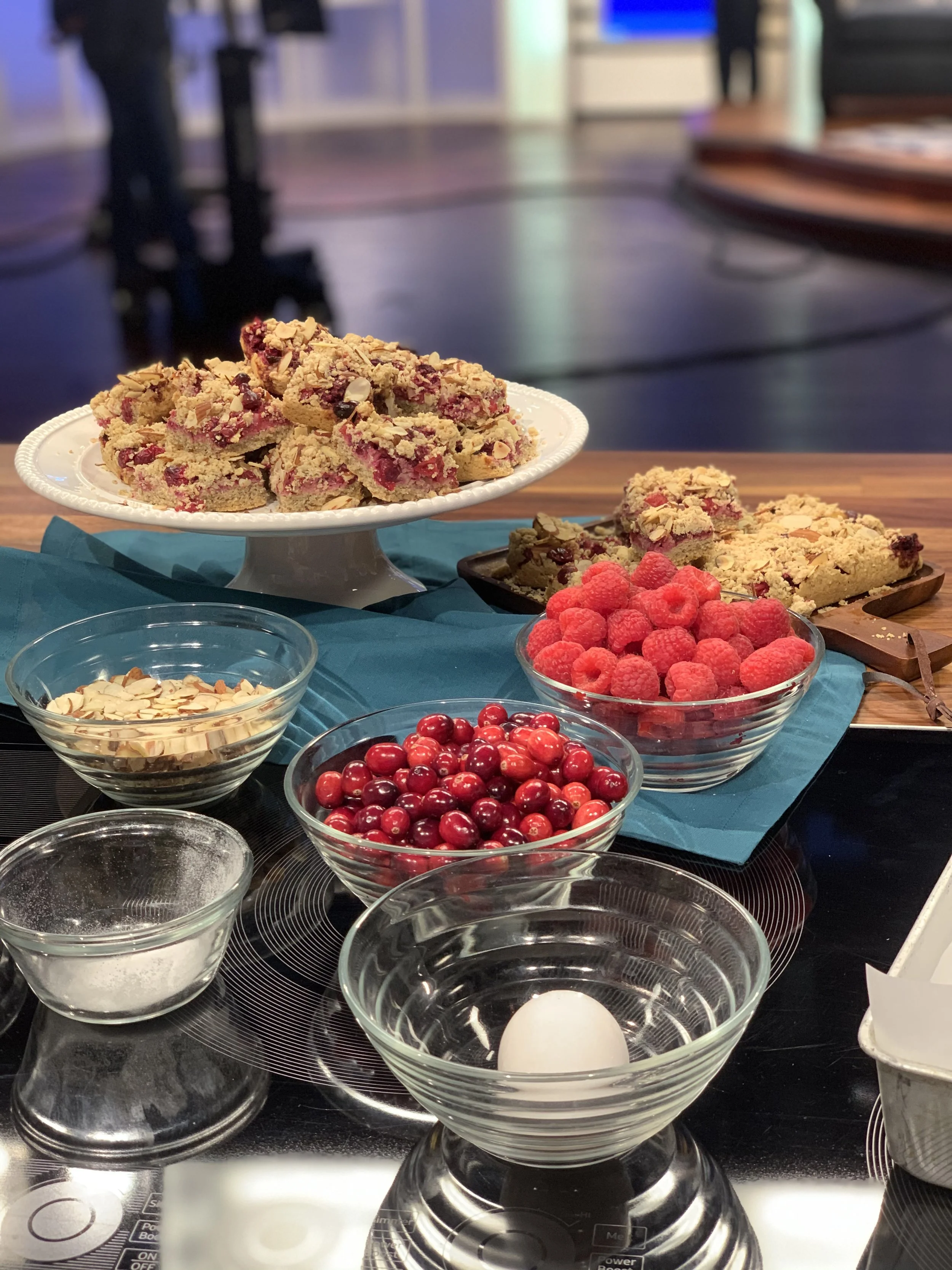 Raspberry/Cranberry Almond Gluten Free Bars