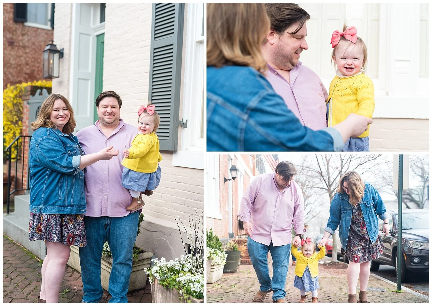 Old Town Alexandria Family Session Colorful Family Portraits