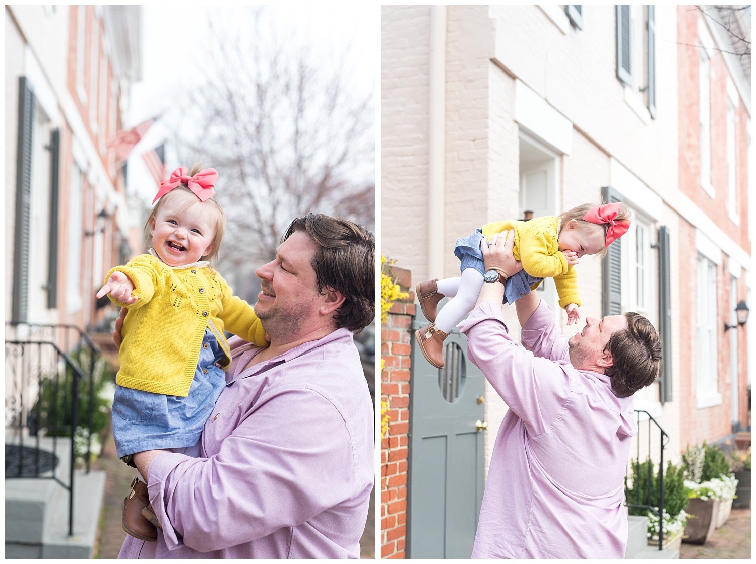 Old Town Alexandria Family Session Colorful Family Portraits