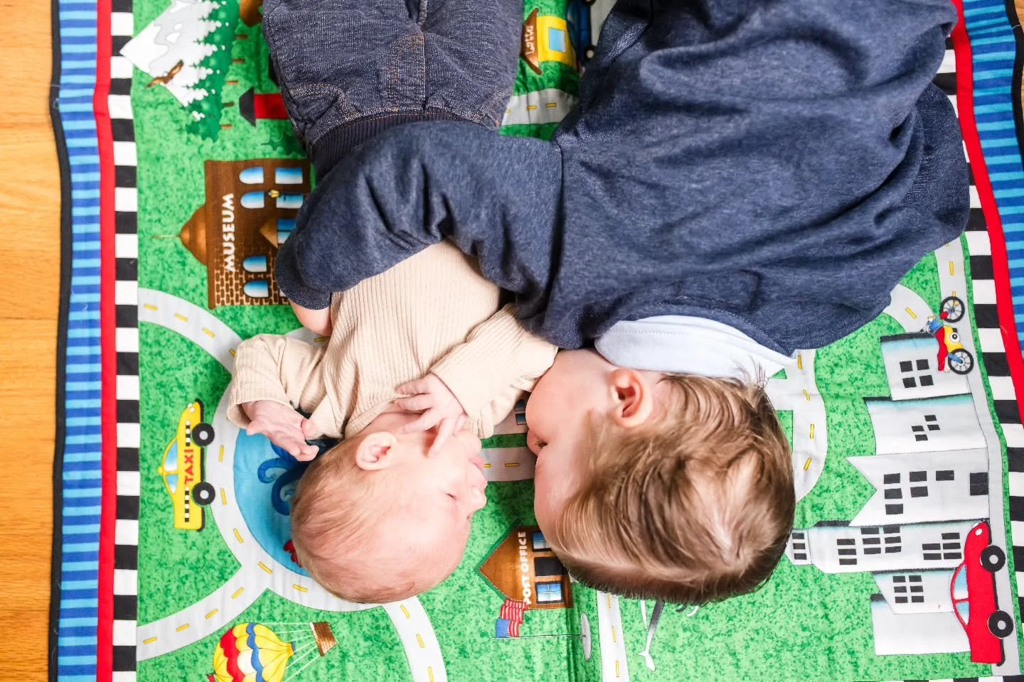 This big brother did so well during this family / newborn session and we had so much fun incorporating toys and items that were special to the family!