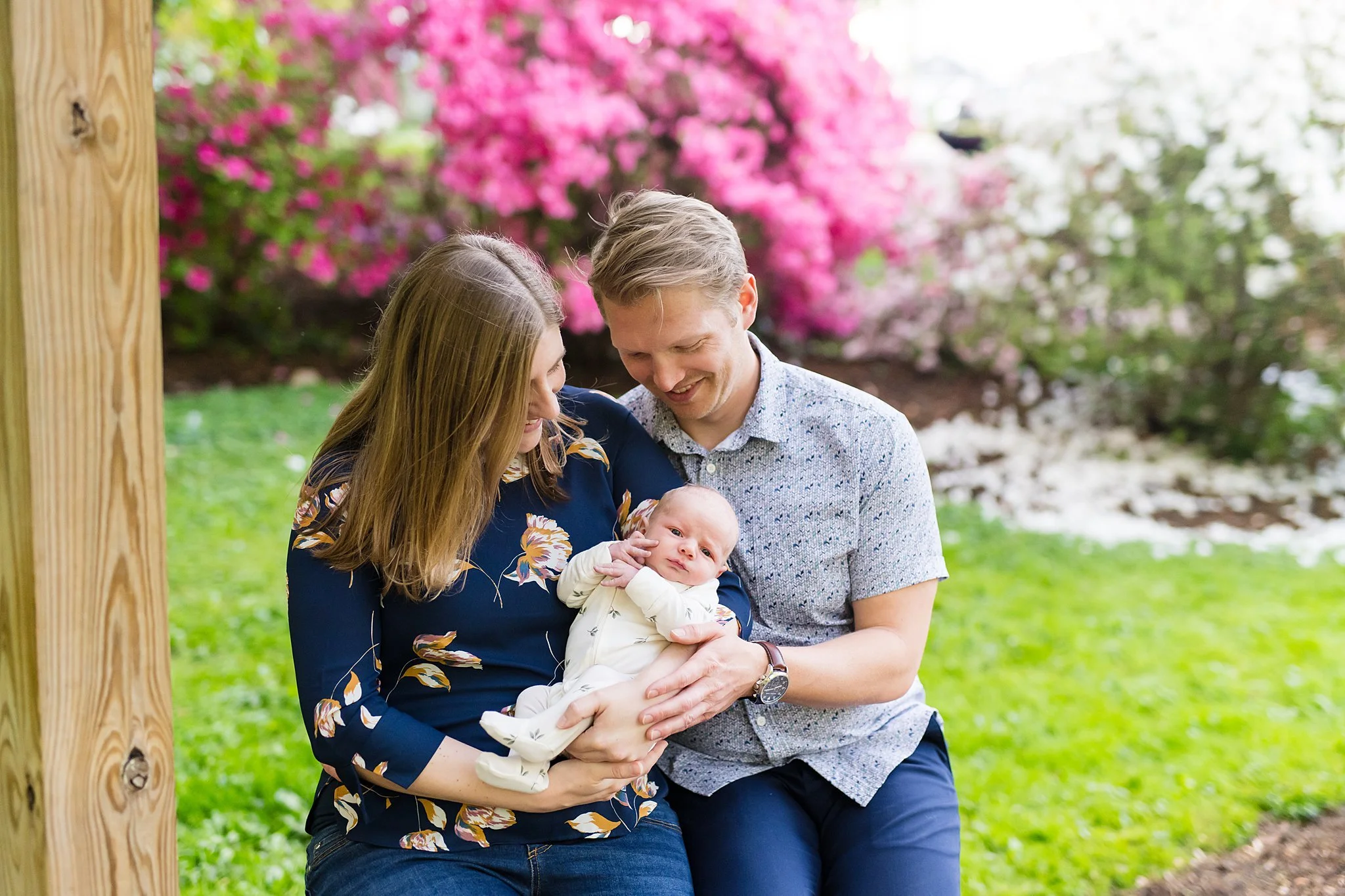 family of 3 in Kensington MD mini session with Tabitha Maegan Photography