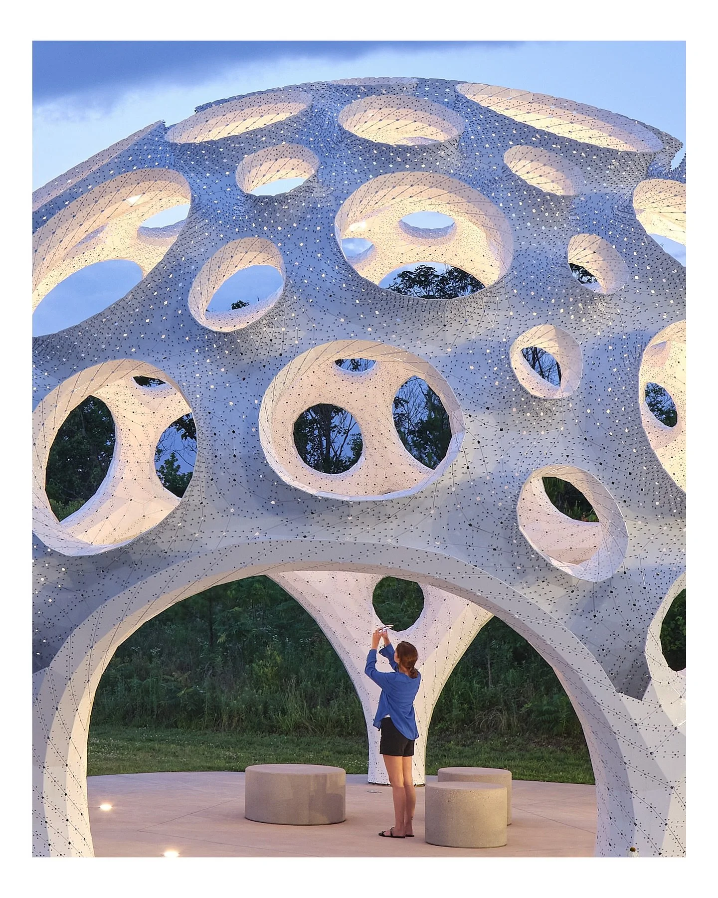 Lattice and Light 🌕

#THEVERYMANY #Moonrise #OrbitOfLight #GeodesicDome #BuckminsterFuller