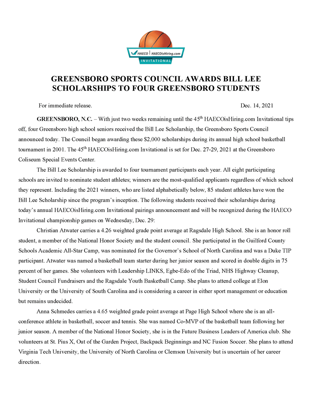 Haeco Christmas Tournament 2022 2021 — Haecoishiring.com Invitational