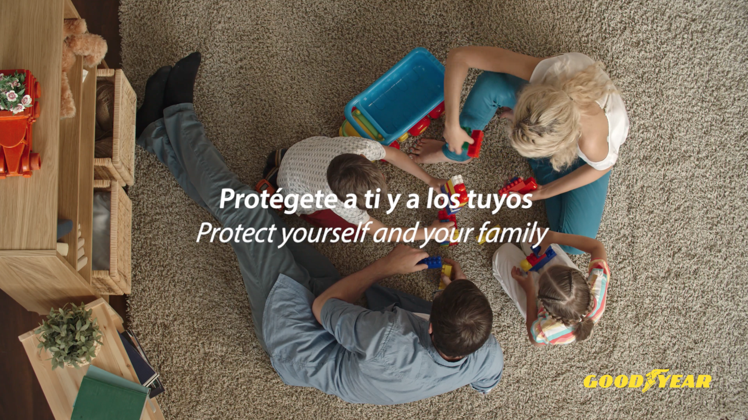Spray higienizante de superficies Goodyear.