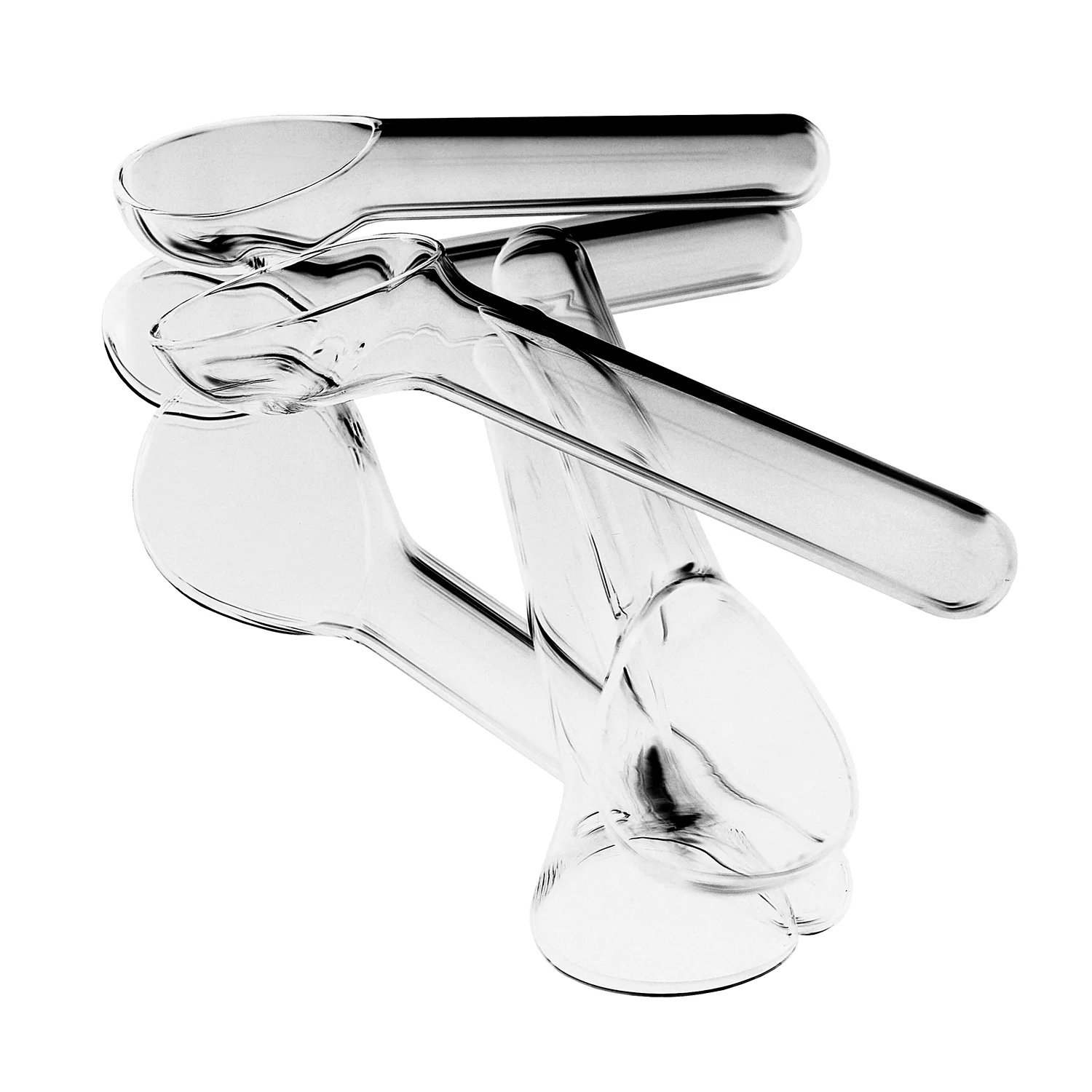 NIHIL • serving spoons • hand blown borosilicate glass • W150MM