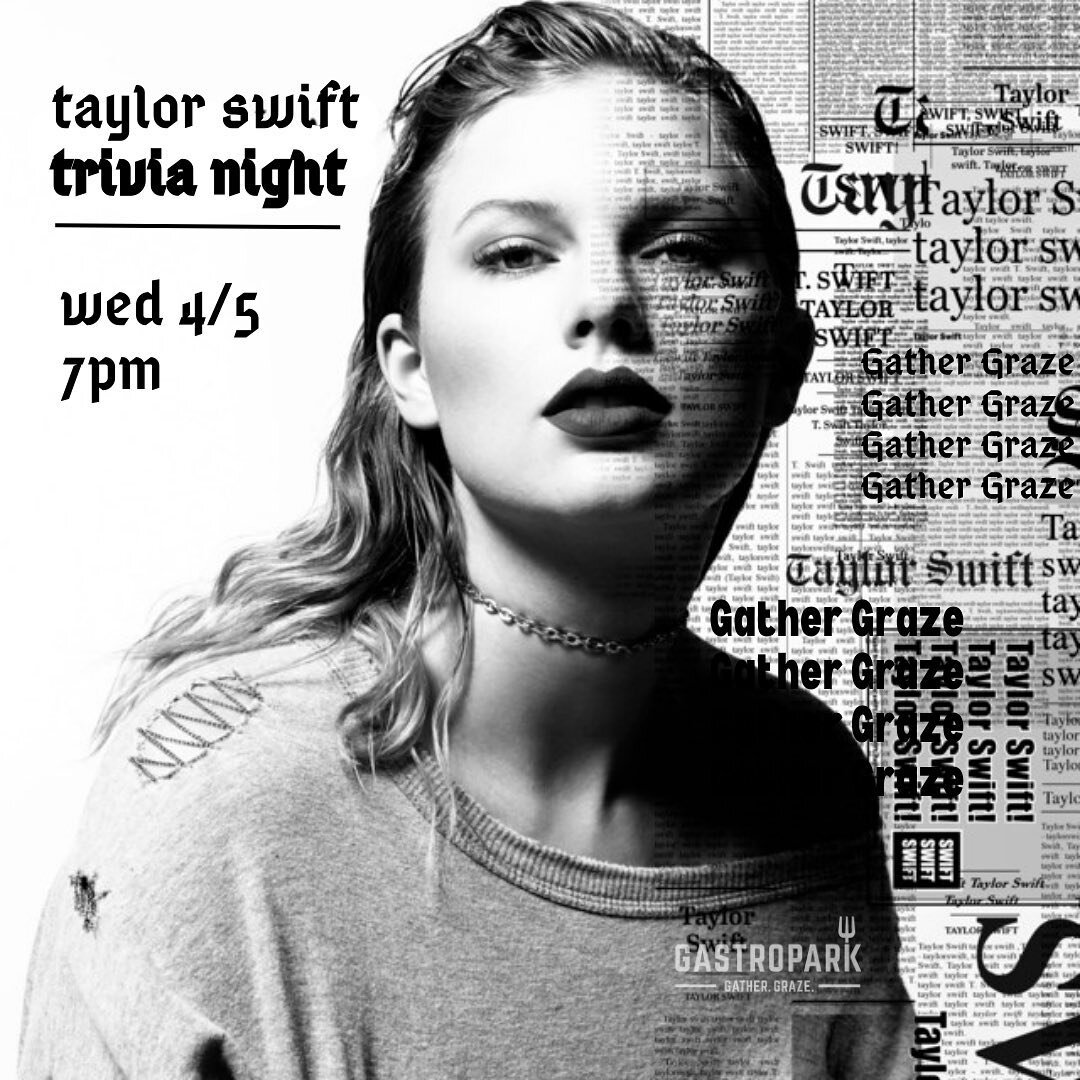 SWIFTIES&hellip;Ready for it? 😎 Taylor Swift Trivia Night THIS WED (4/5) 🤙🏼 

The showdown begins at 7pm!

As always, free to play + GastroPark cash prizes to top teams 🙌🏼🙌🏼 

See you Wednesday 😘

 #ctfoodtrucks #gatherandgraze #visitct #eati