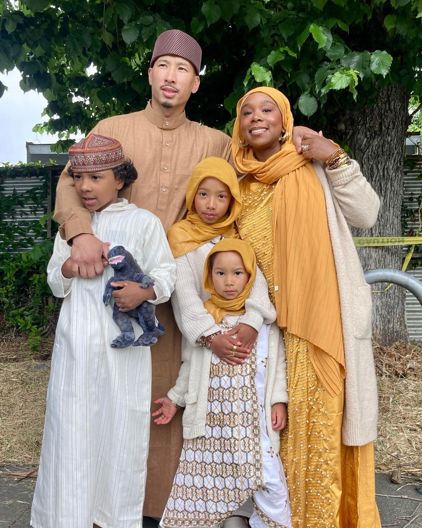@_malika_yasmin_ 's beautiful family coordinated in yellow and beige