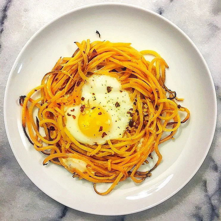 Butternut Squash Zoodle Egg Basket