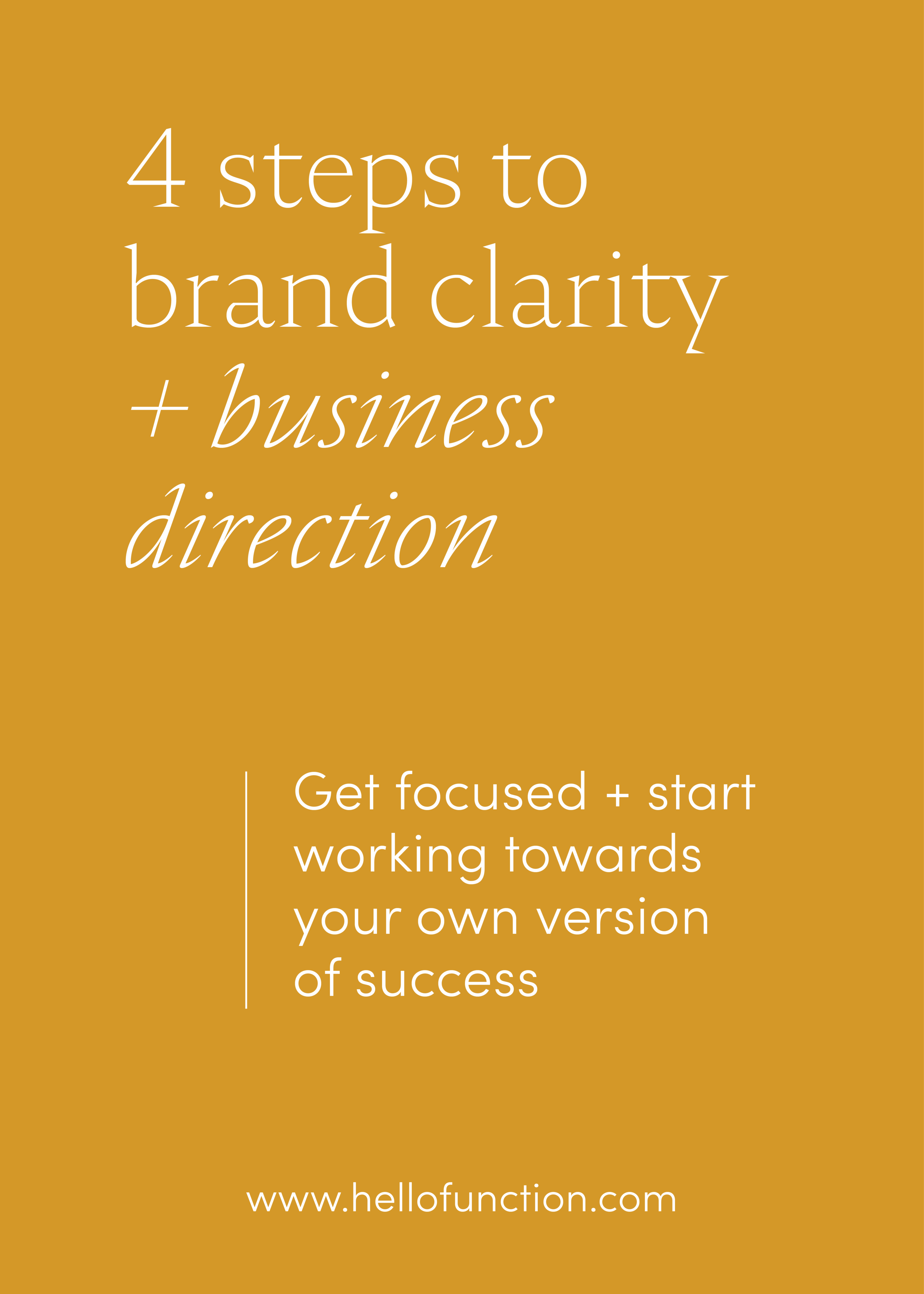 Get Focused: 28 Steps to Brand Clarity & Business Direction
