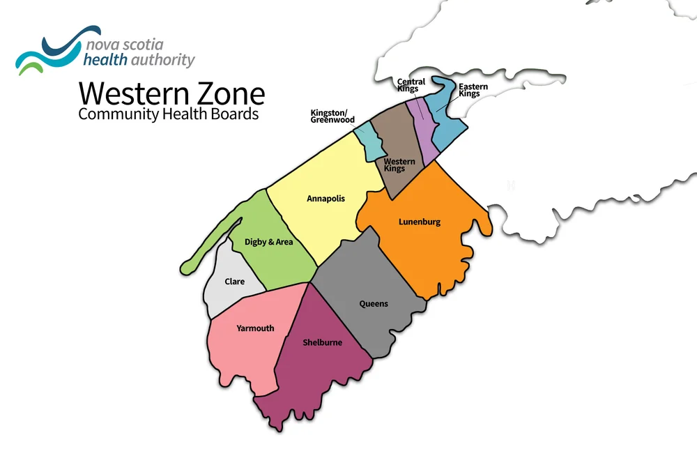 Kingston Nova Scotia Map Western Zone Chb Map — Community Health Boards