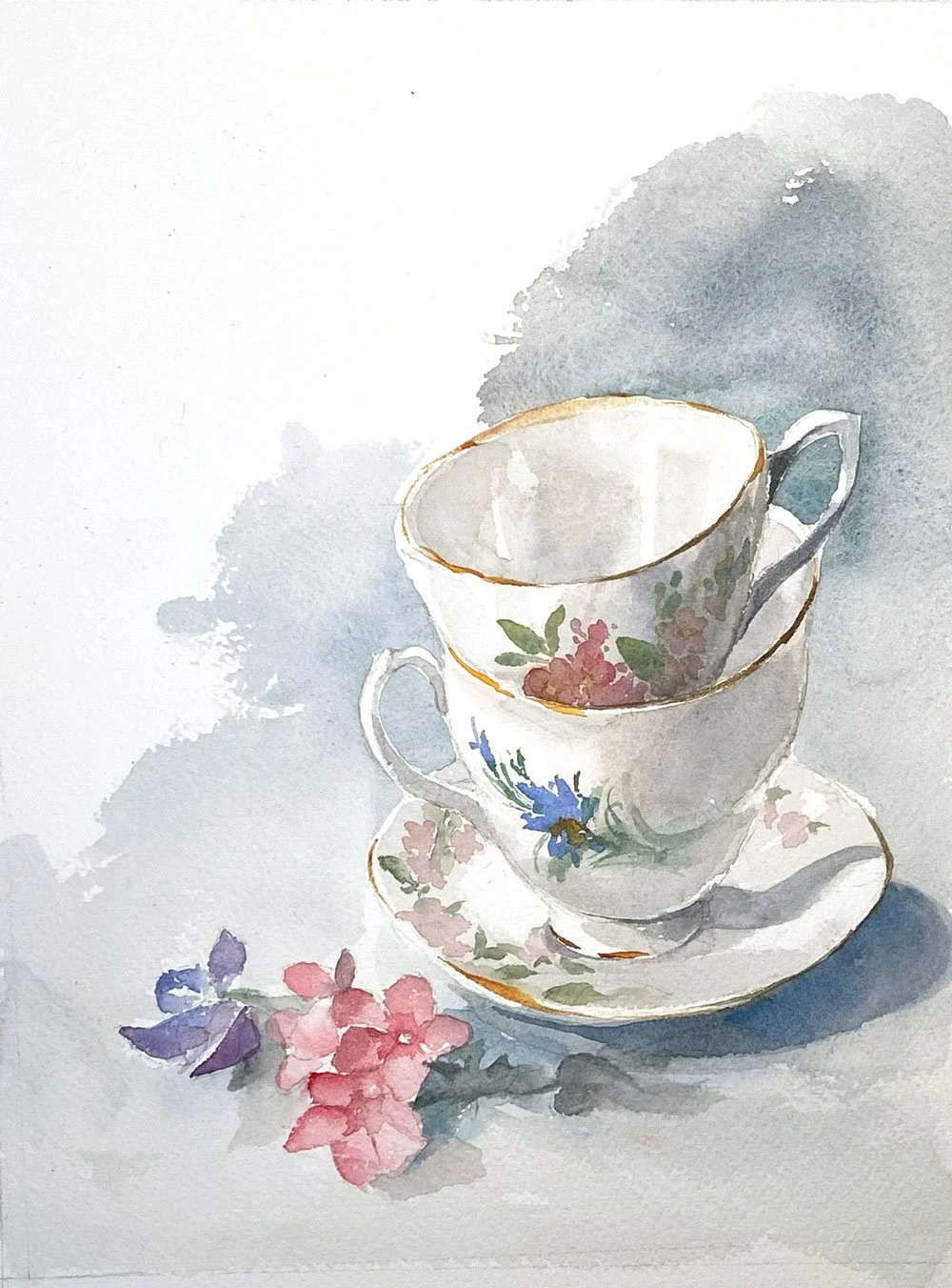 We did paint the teacups.