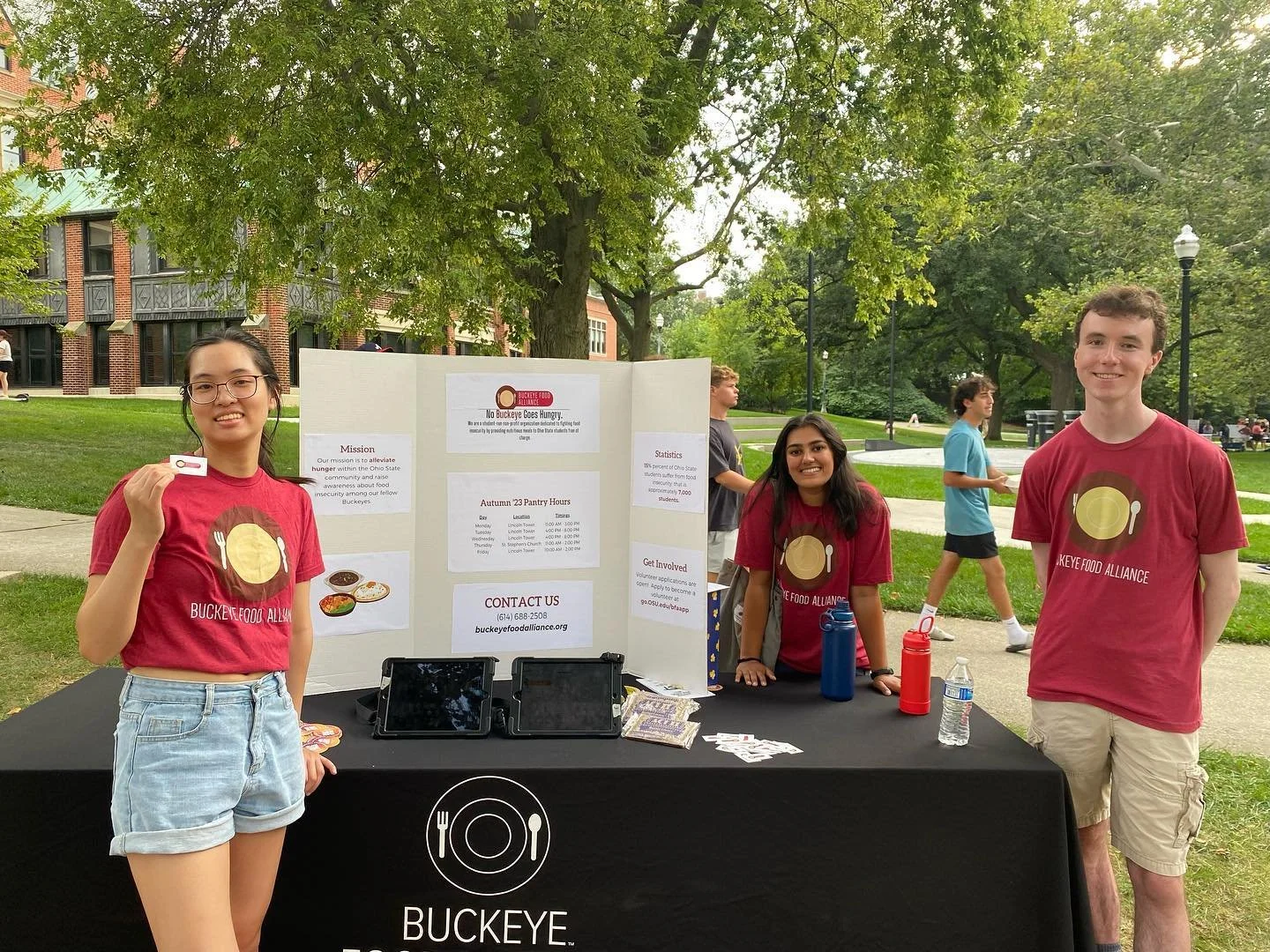 Thank you for stopping by at the Involvement Fair! Our volunteer applications are now open until September 10. Visit go.osu.edu/bfaapp for the application! We look forward to having you join us at the Buckeye Food Alliance!