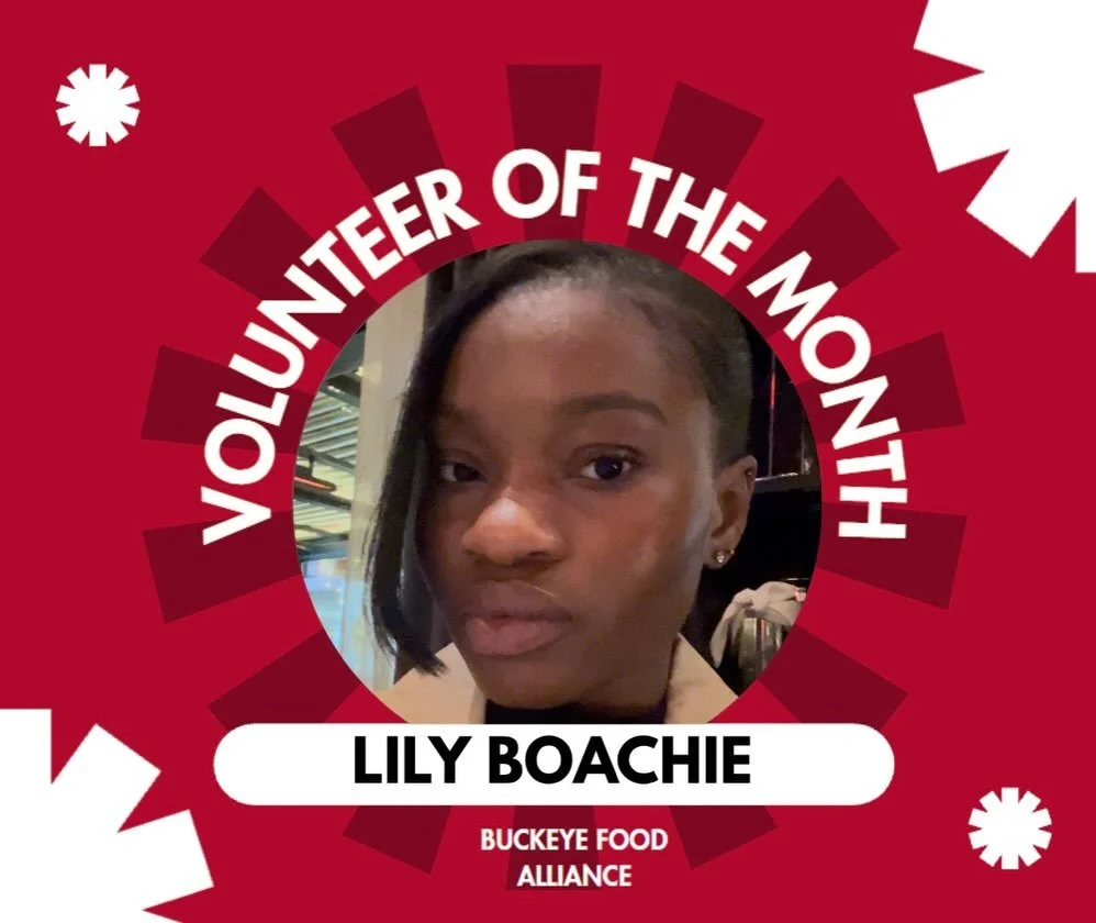 Congratulations to Lily Boachie, our March Volunteer of the Month!

Lily continually shows up for the Buckeye community with genuine kindness and compassion. Her presence and support in BFA have a meaningful impact on the students we serve. We&rsquo