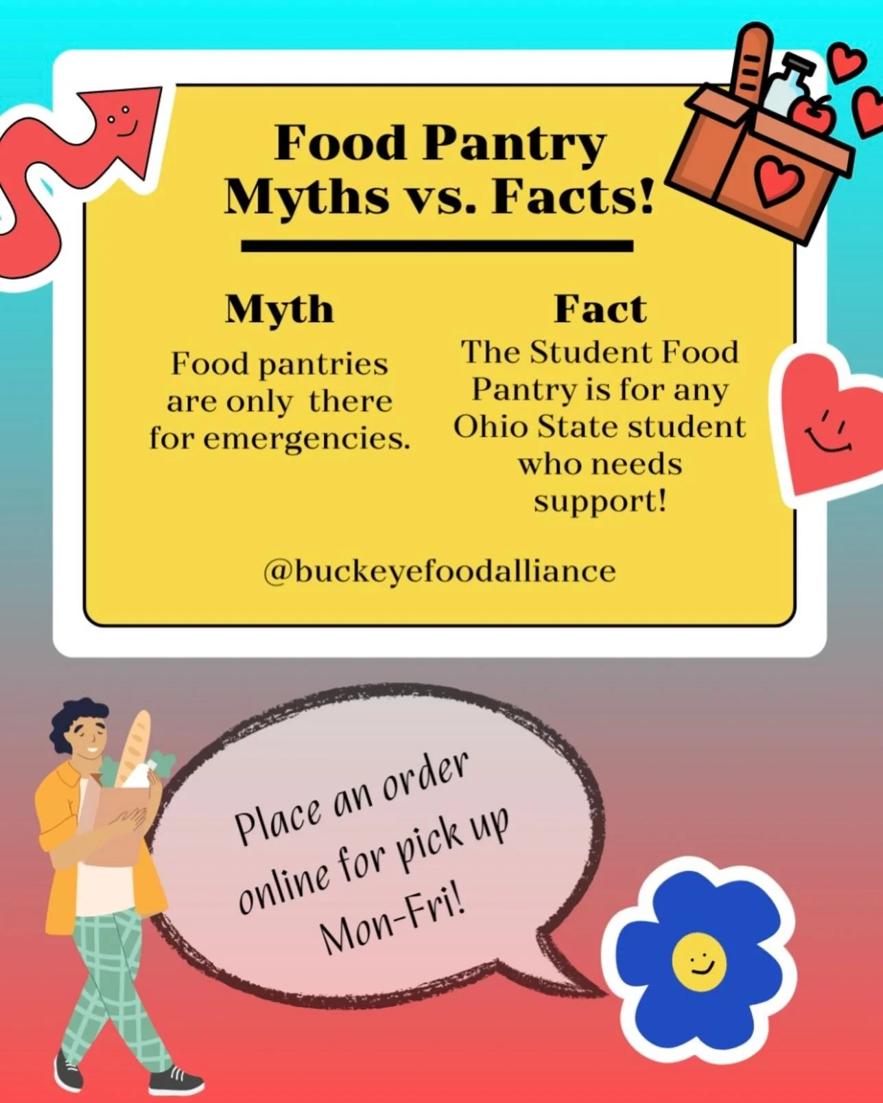 Visit the Student Food Pantry at the Monda Student Resource Center!