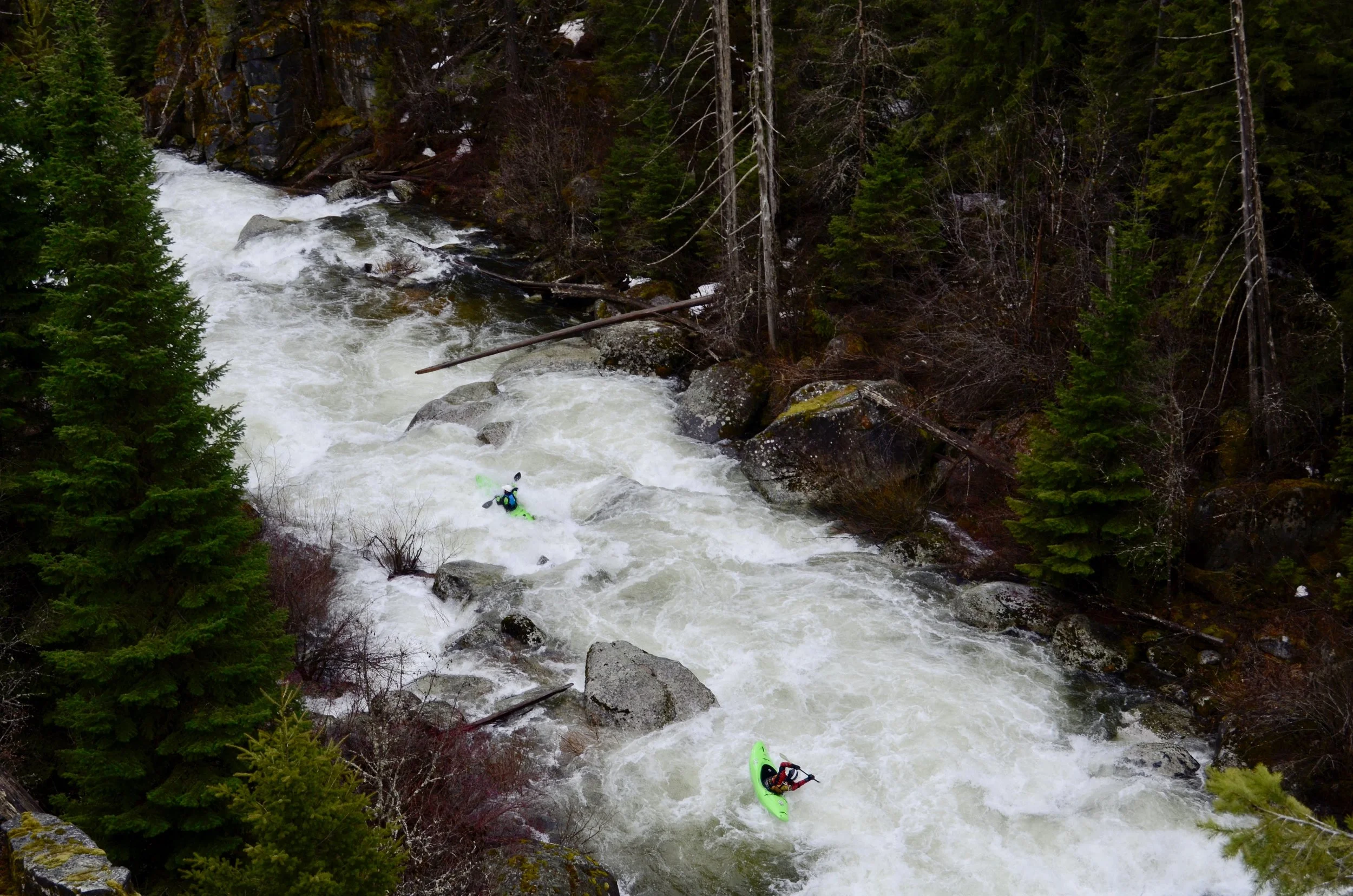 Photo of some kayakers on the fish creek trail. Taken about 2 miles past the trailhead.