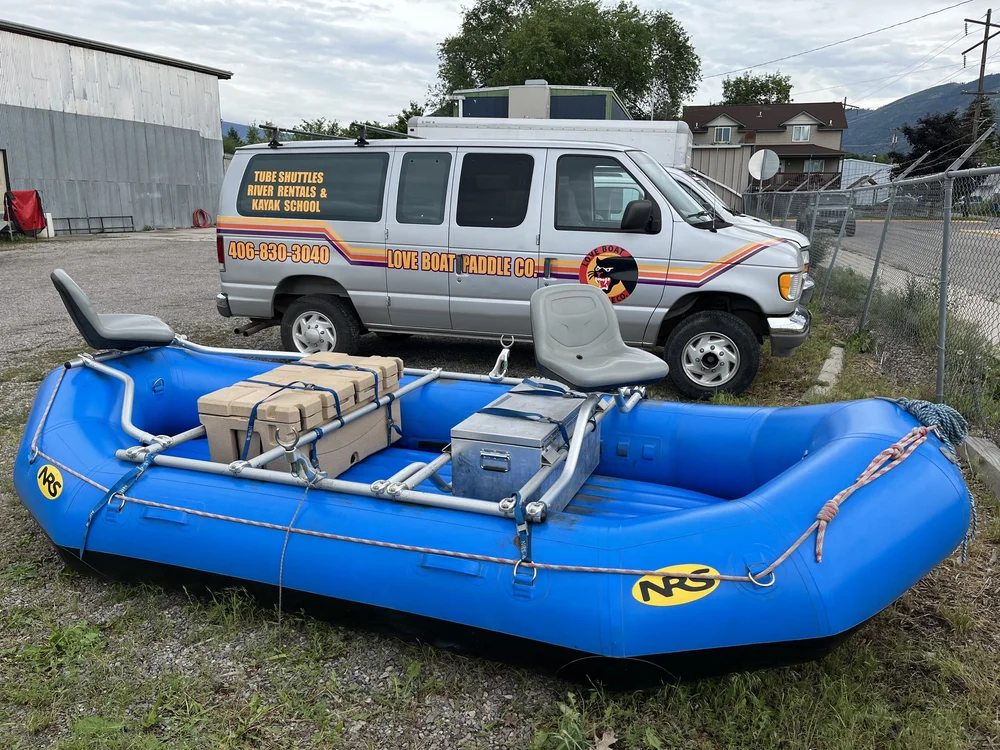 16ft Raft Love Boat Paddle Co.- Missoula river tubing and river rentals