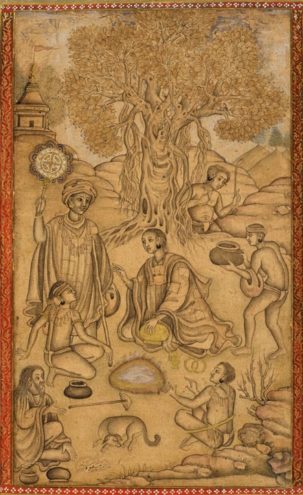 A group of Hatha yogis