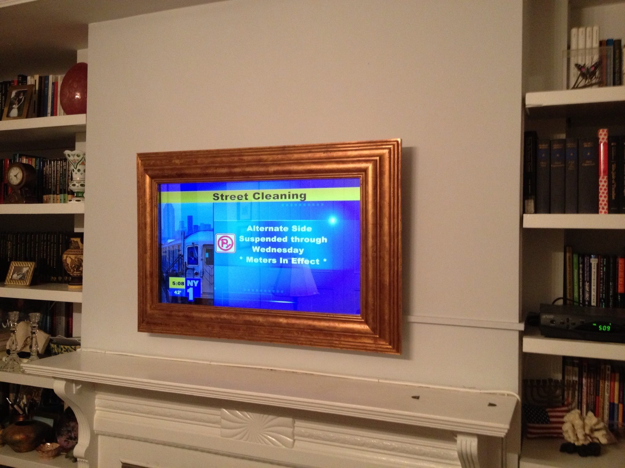 Golden framed TV