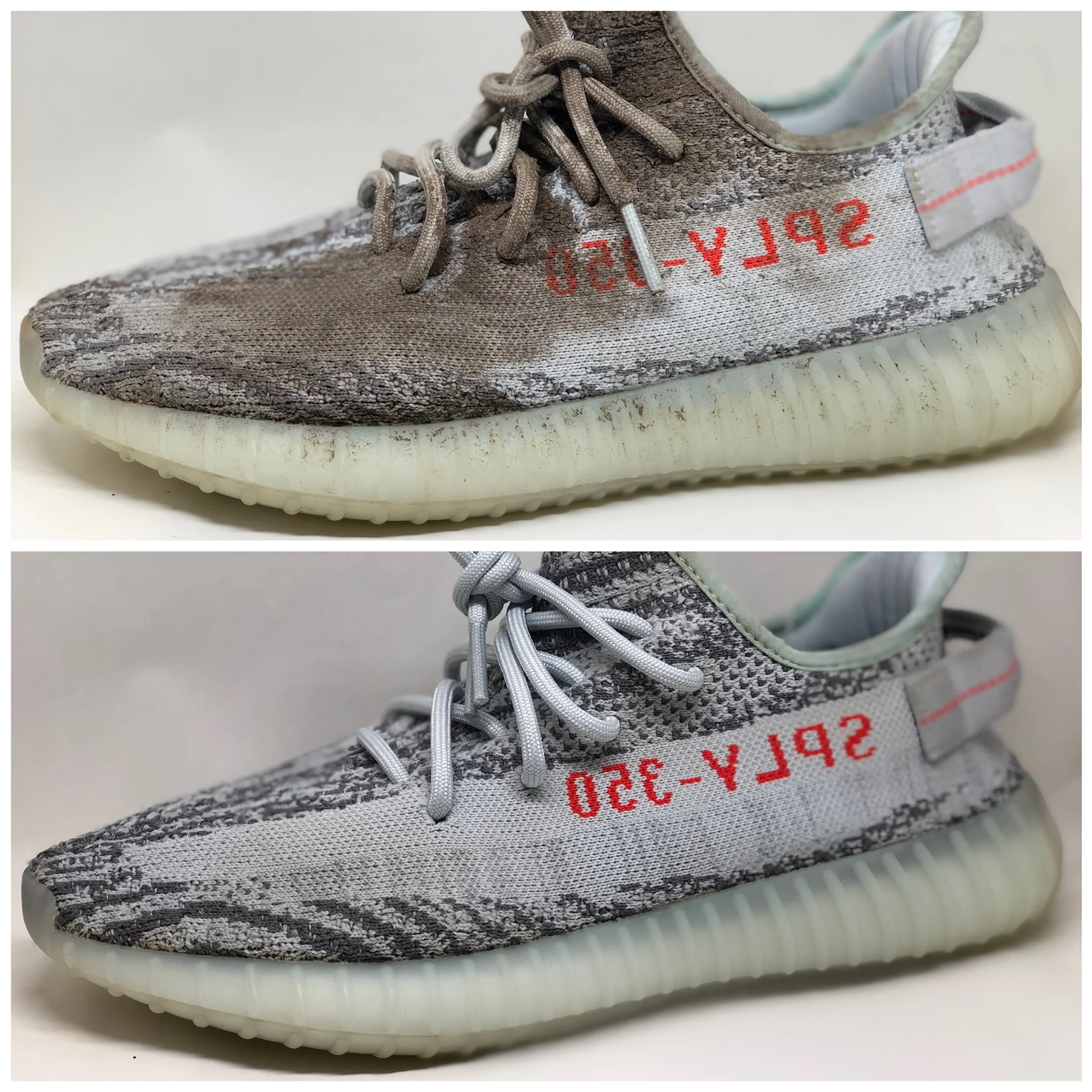 can you put white yeezys in the washing machine