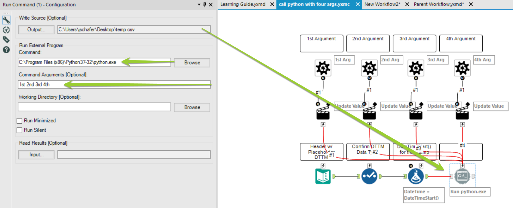 Solved: Run Command Tool - cmd.exe runs perfectly until I  - Alteryx  Community