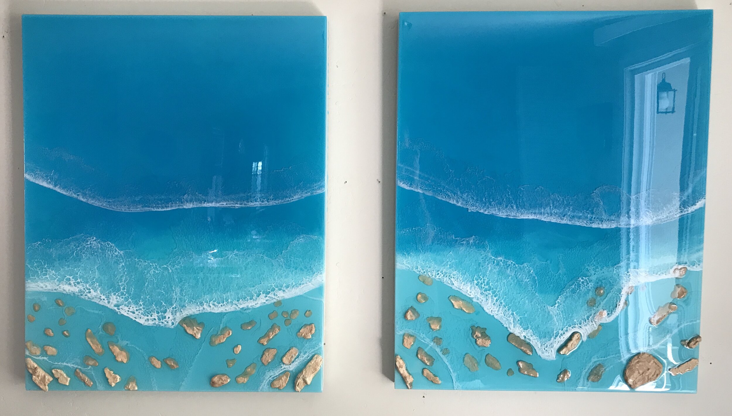 24x30 in. diptych panels
