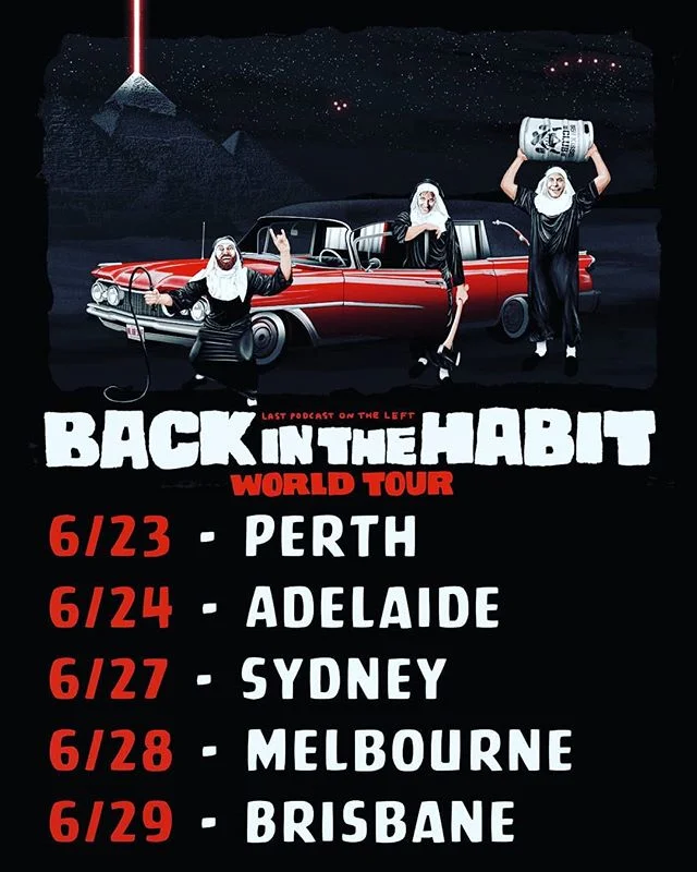We're so effin psyched to be coming your way Australia!! A few tickets left at every stop, come join us! Henry promises to do under 500 Australian accent jokes
Click ona link ya Budgie Smugglers! (It's different in Australia)