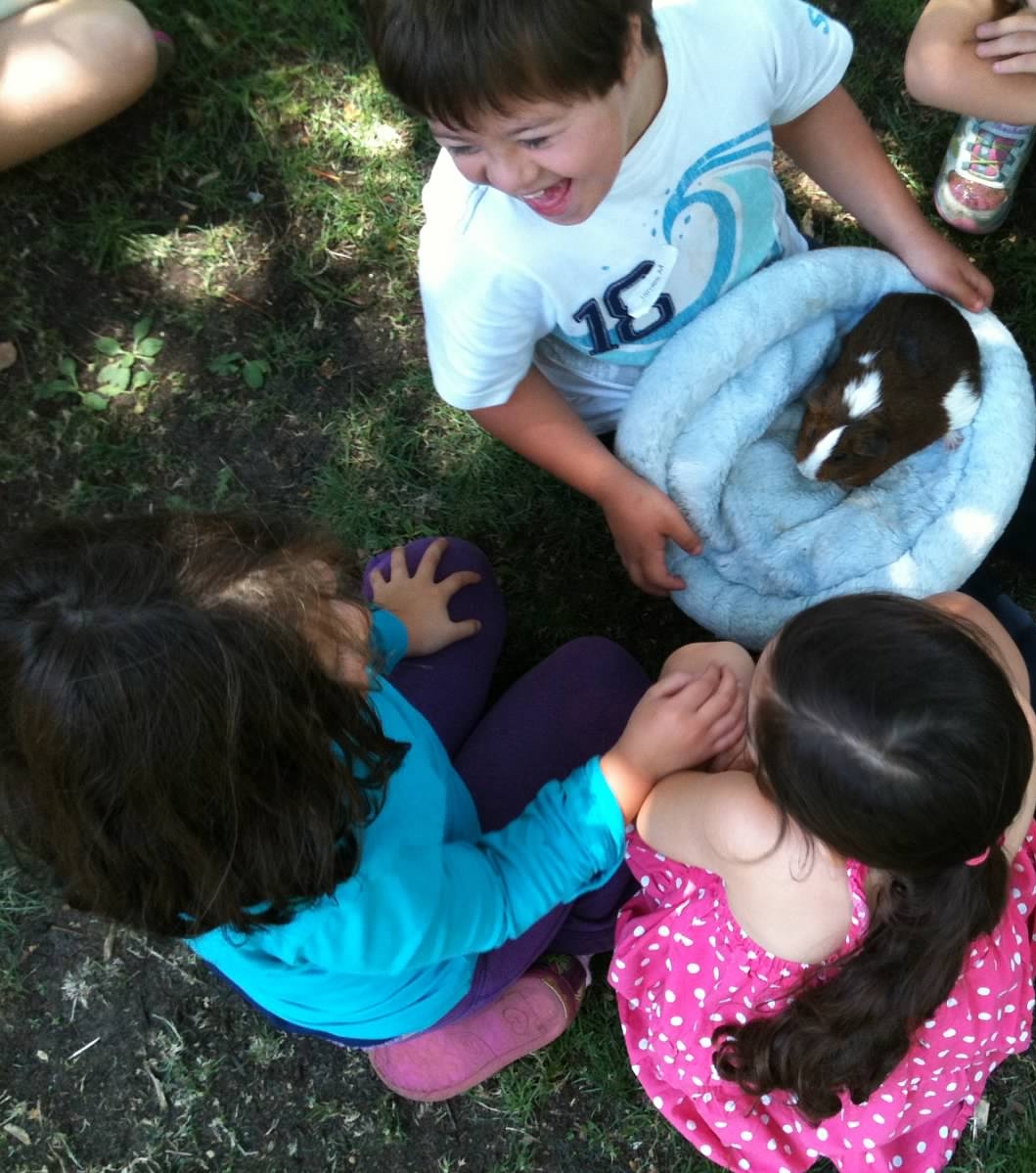 Friends and animal pals