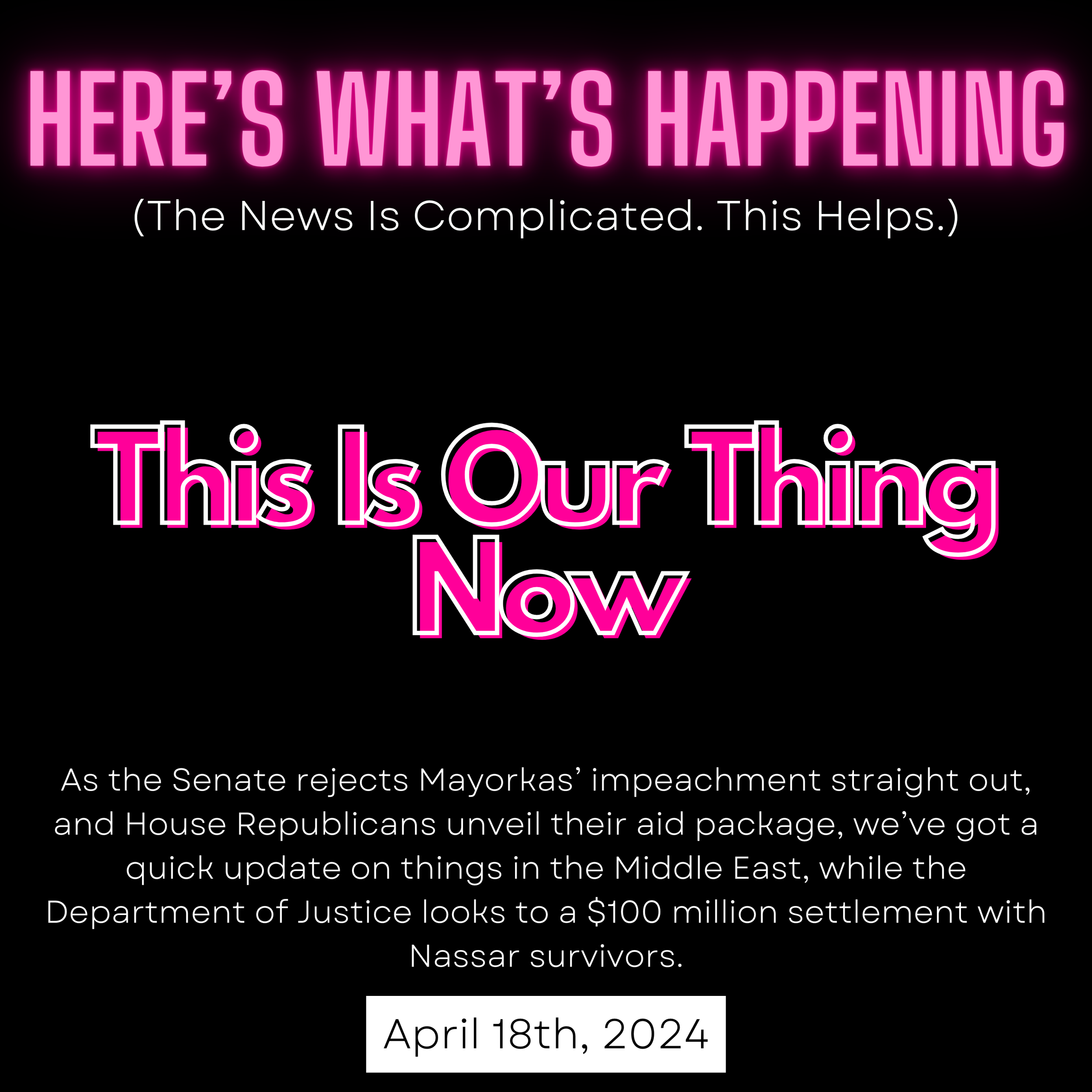 This Is Our Thing Now