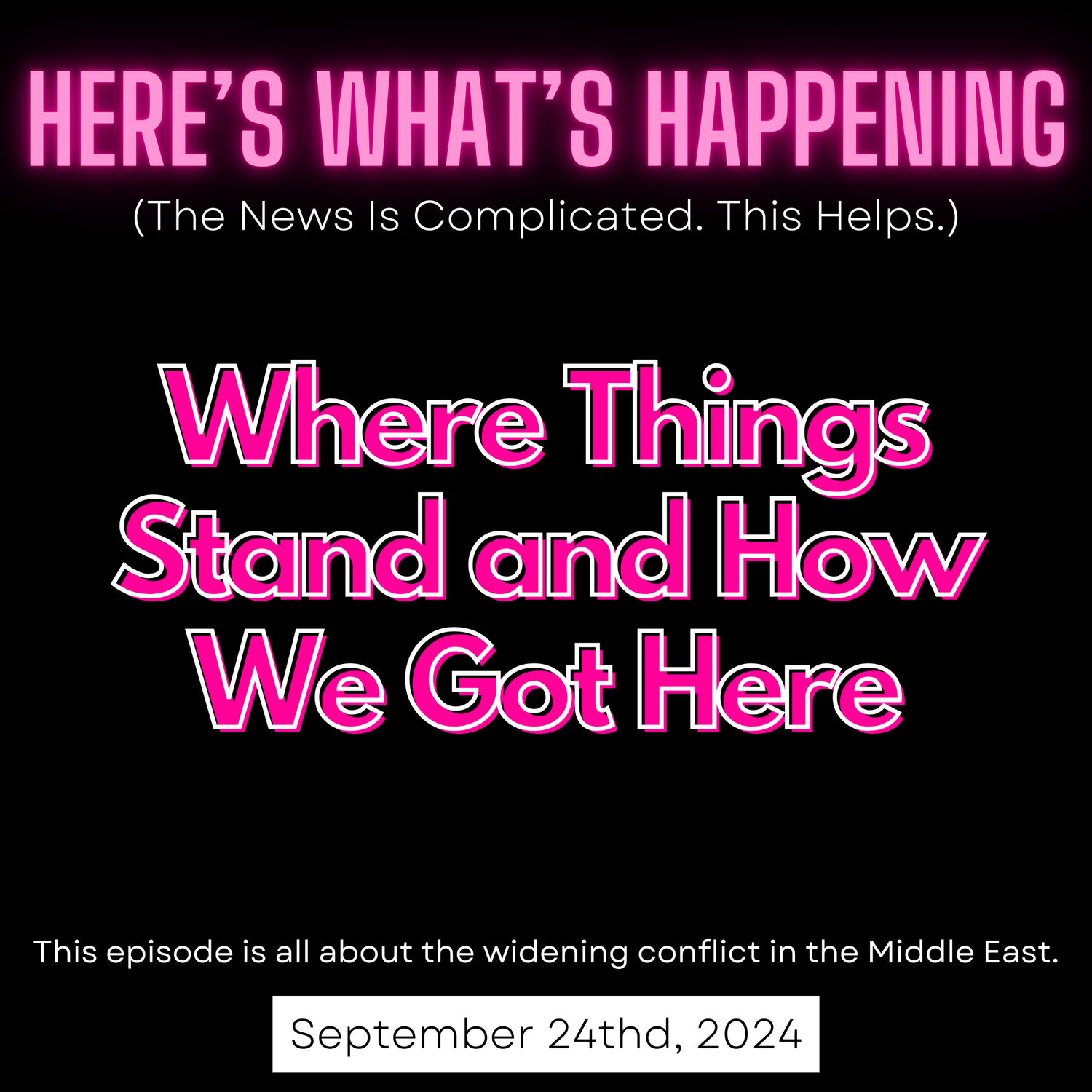 Where Things Stand and How We Got Here episode artwork