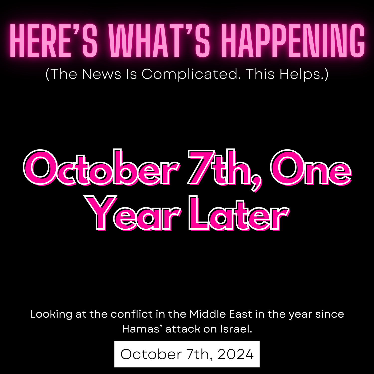 October 7th, One Year Later episode artwork