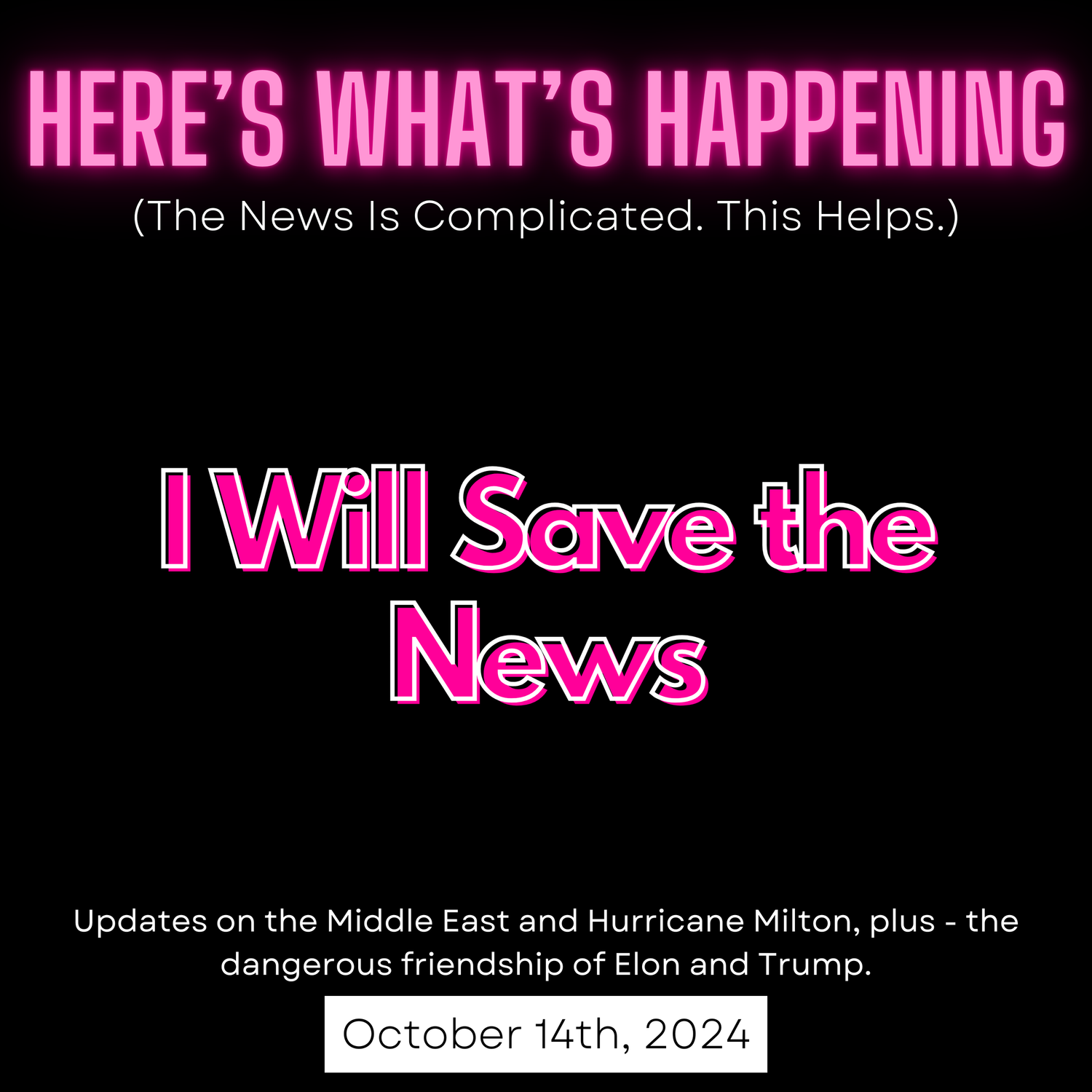 I Will Save the News episode artwork