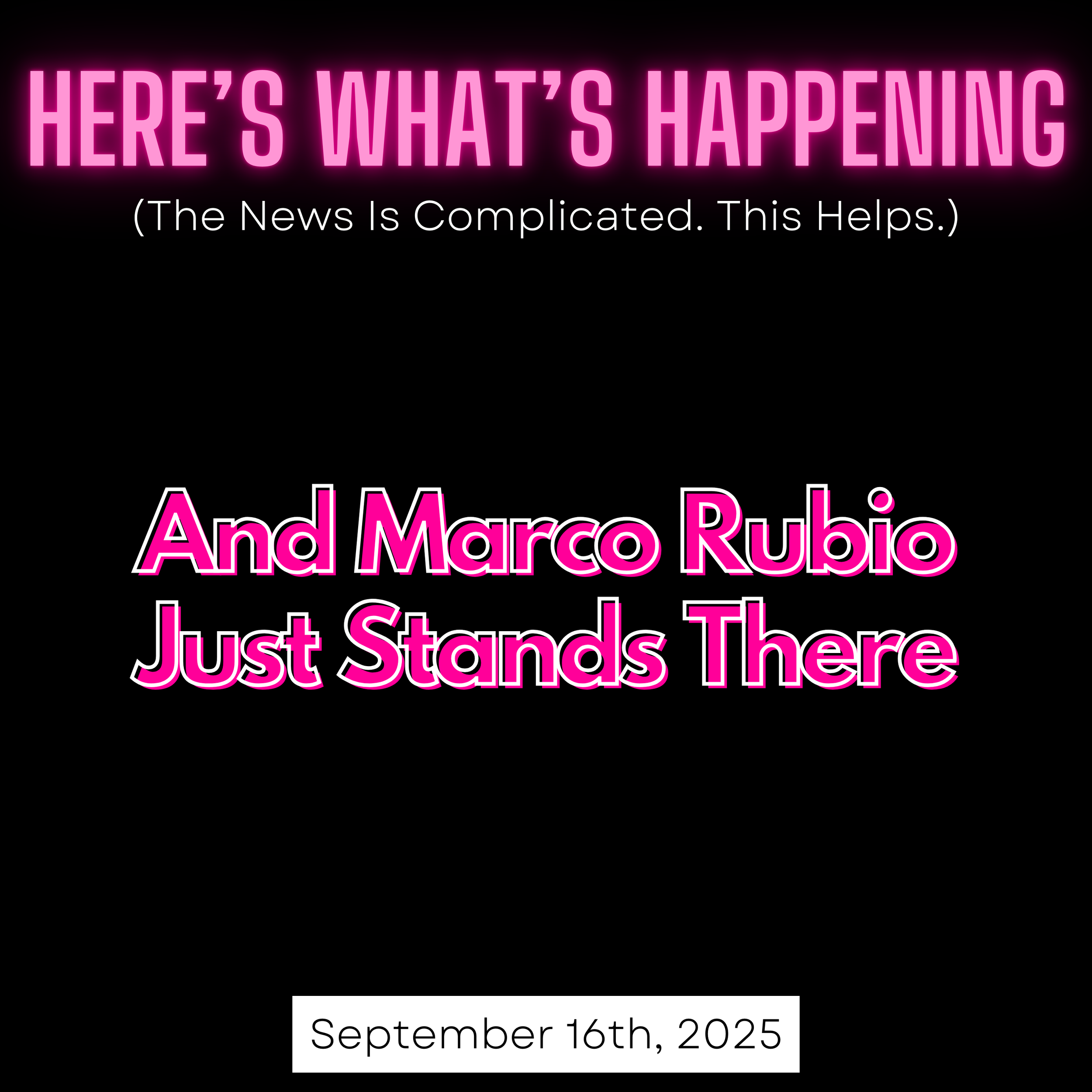 And Marco Rubio Just Stands There