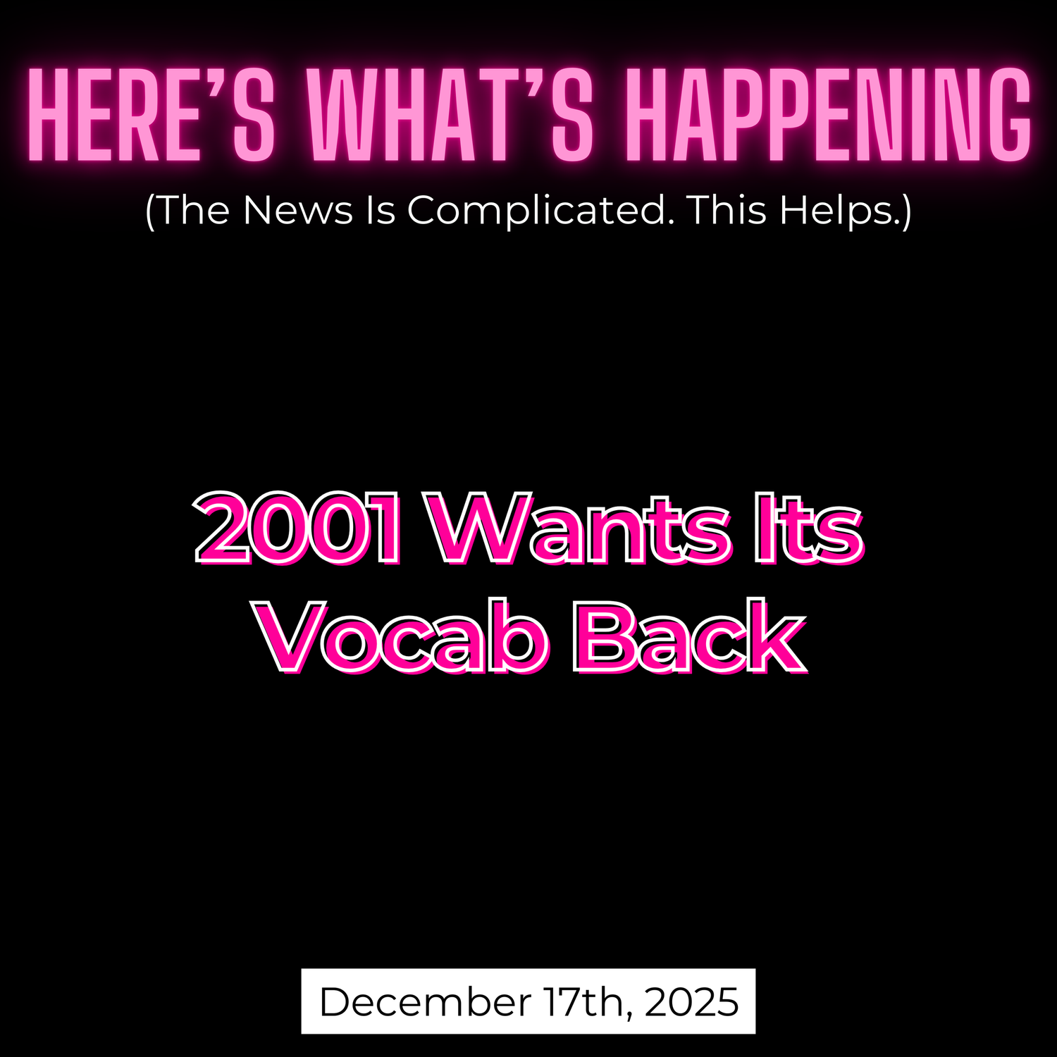 2001 Wants Its Vocab Back episode artwork
