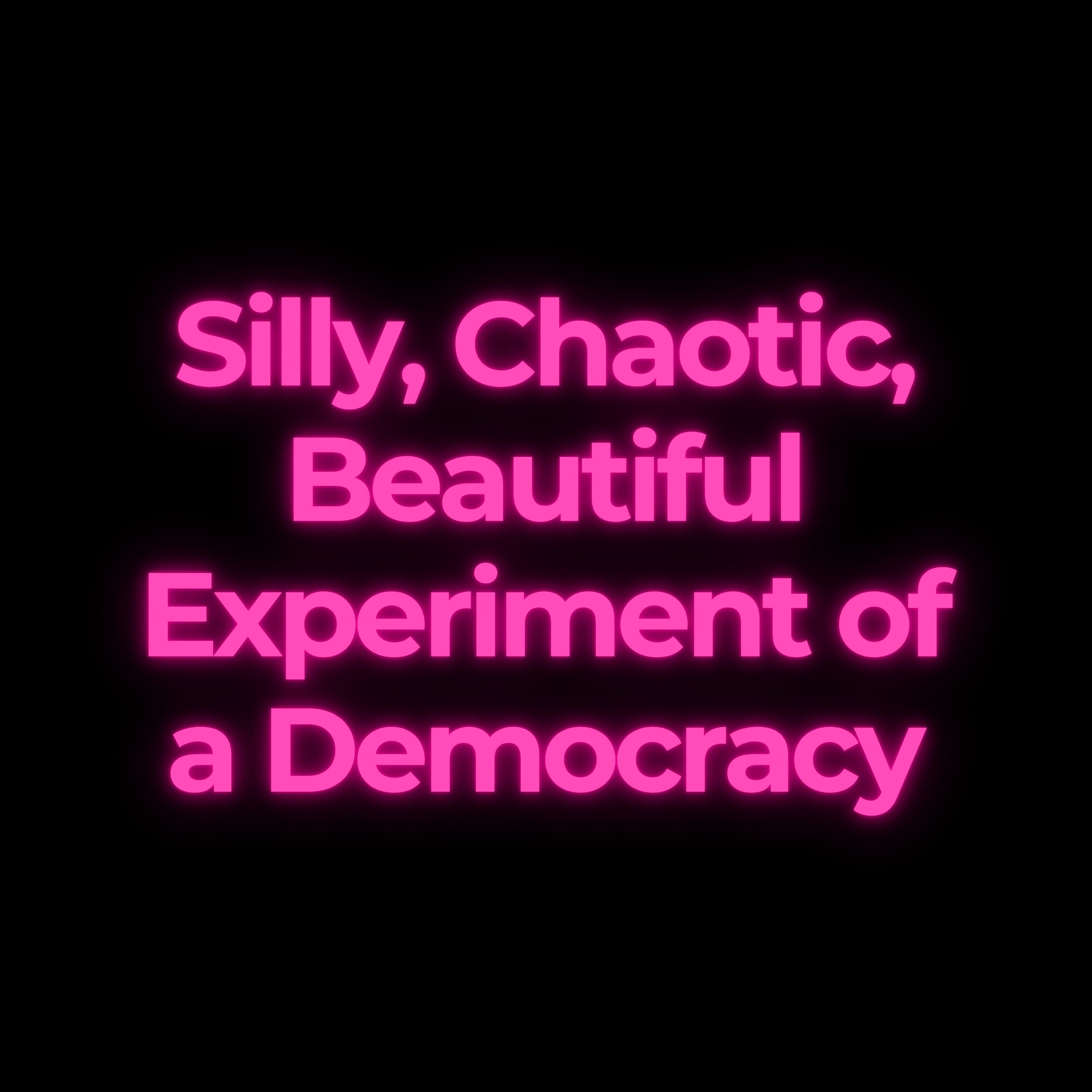 Silly, Chaotic, Beautiful Experiment of a Democracy