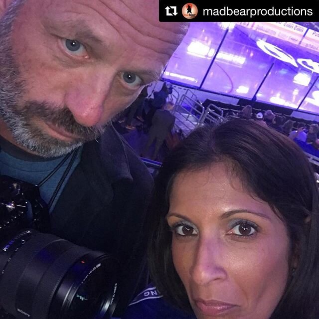 Loving #nhlplayoffs even without #tampabaylightning.  With @madbearbroductions on assignment. #toughgig #setlife