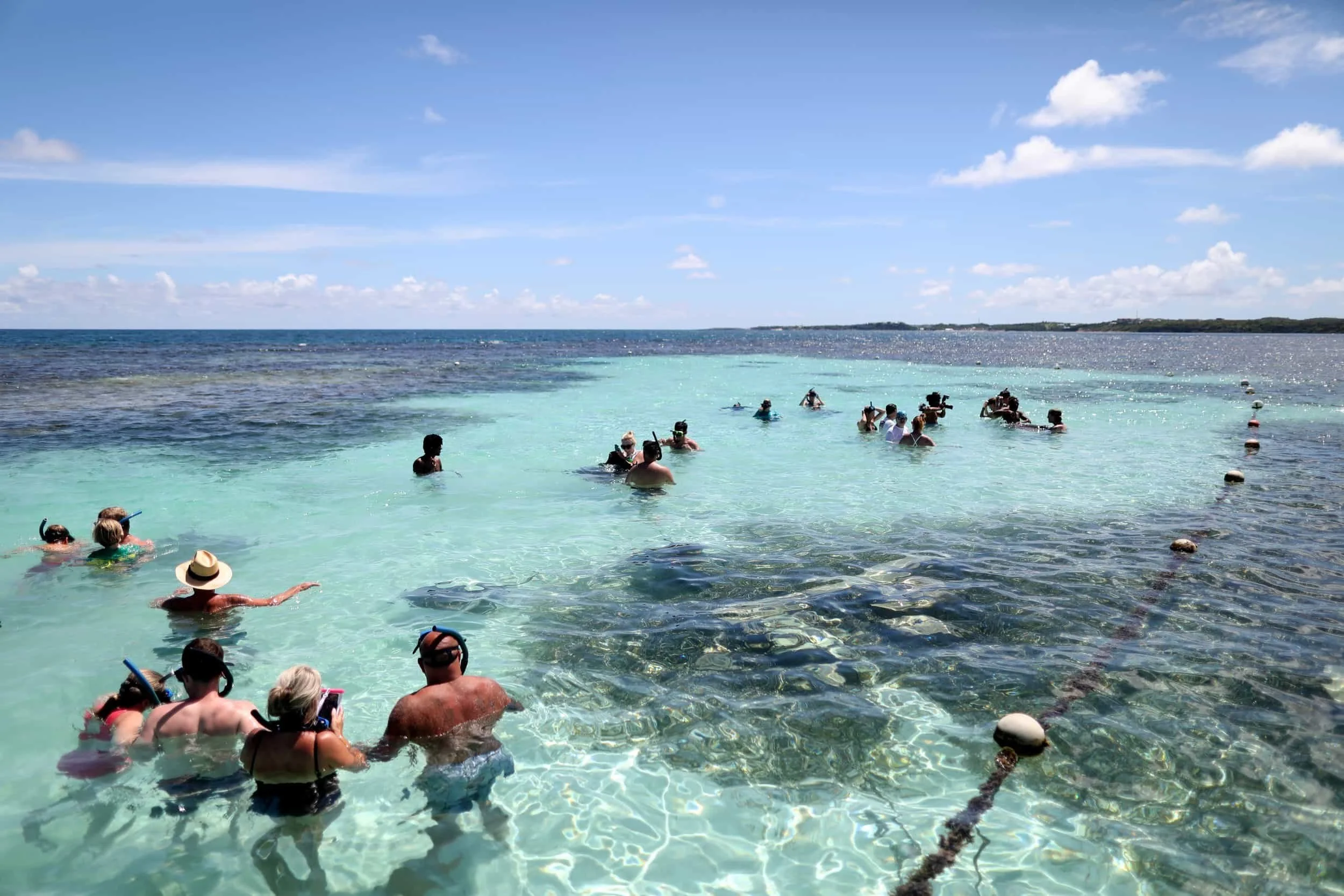 Turquoise waters in Antigua