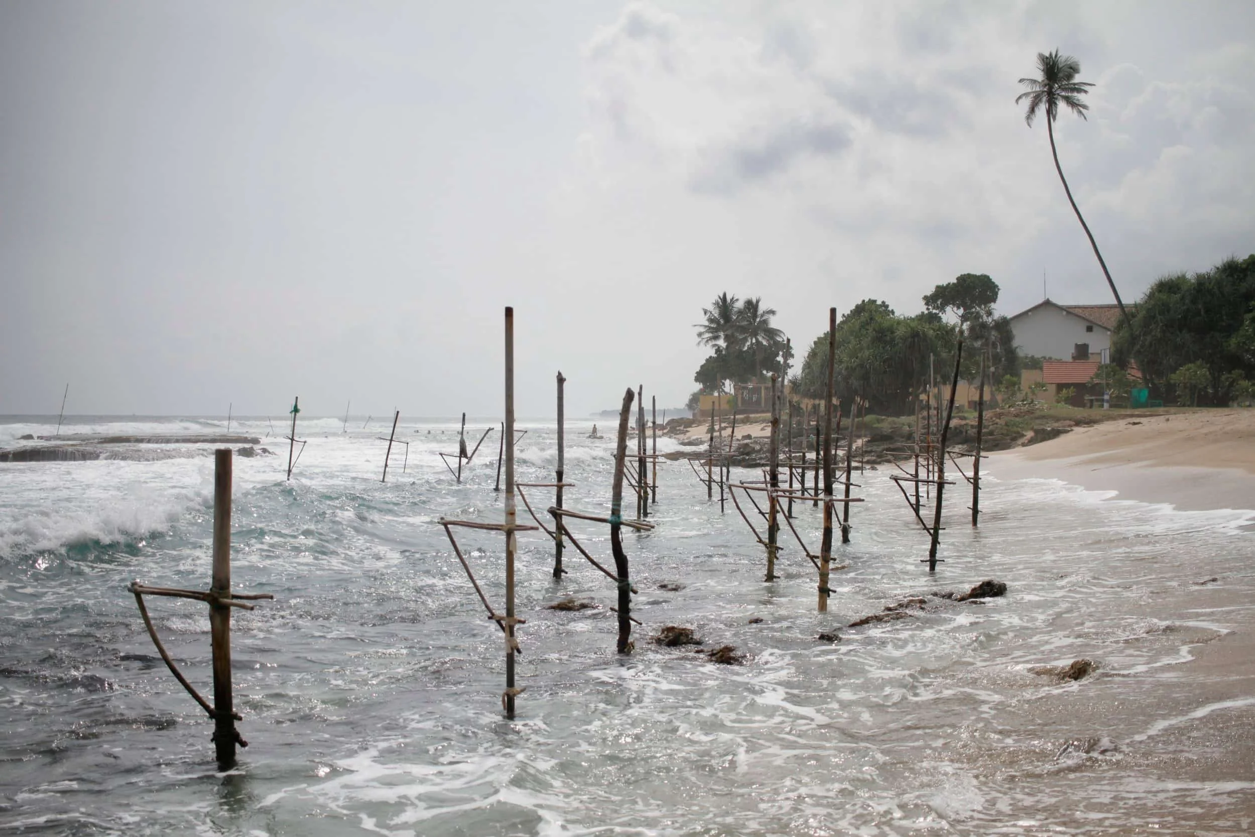 Koggala Beach stilt fishing