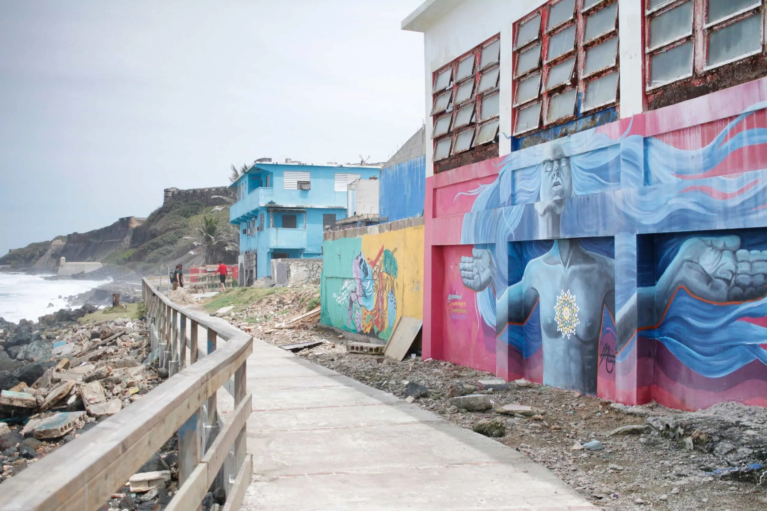 Grafitti buildings in La Parla in Viejo San Juan PR