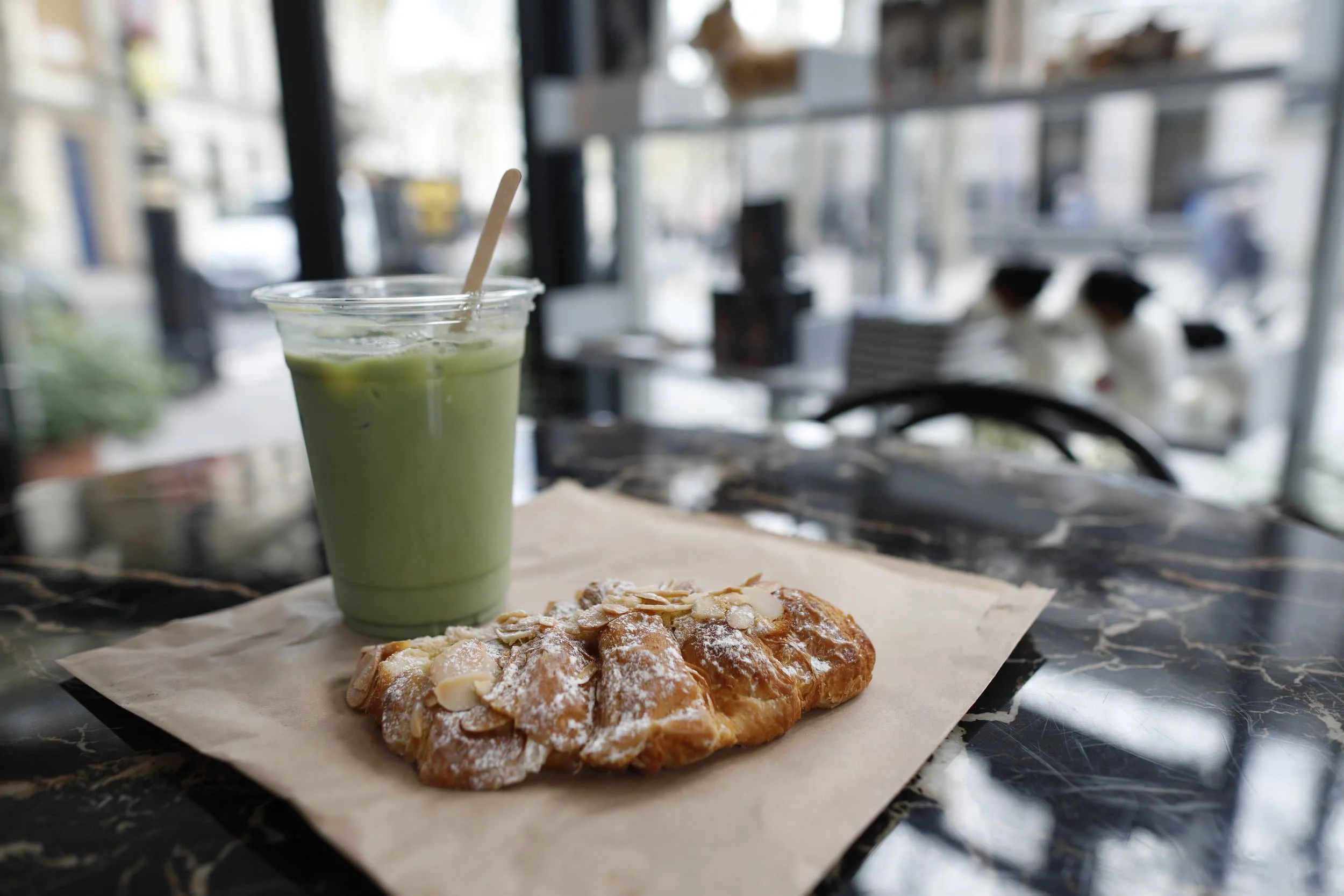 Match and croissant at Portrait Pavilion Café at National Portrait Gallery