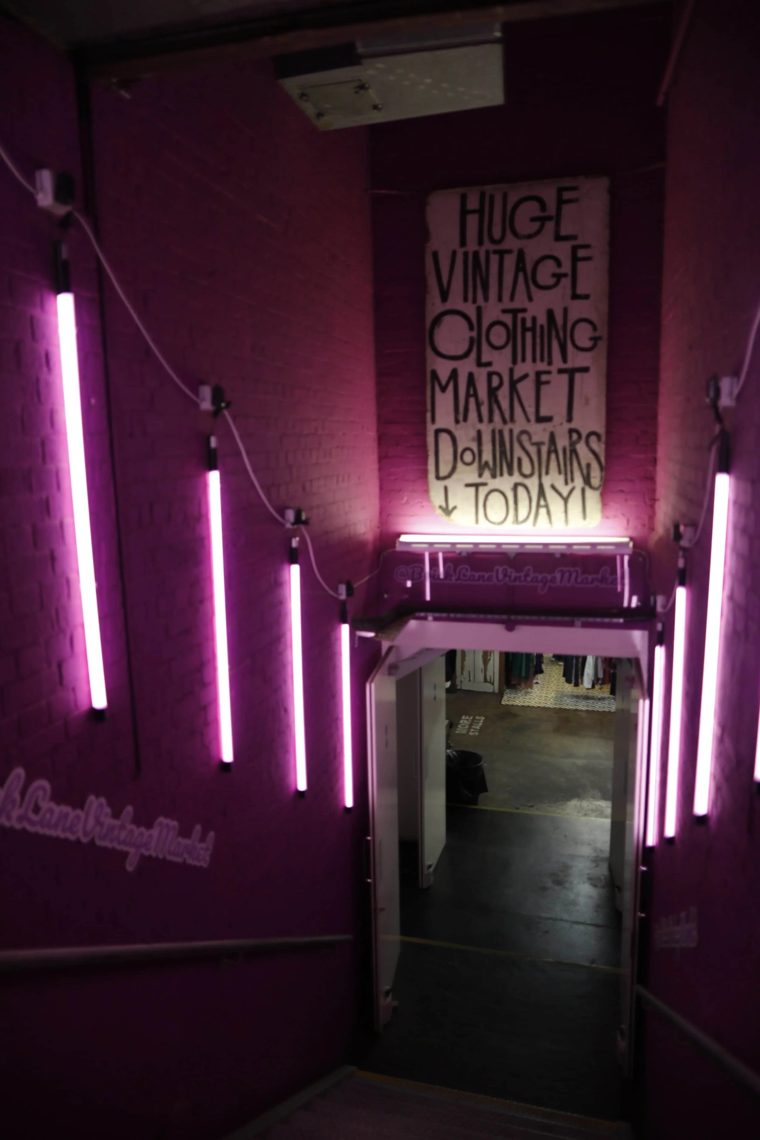 Underground vintage shop in Brick Lane in London