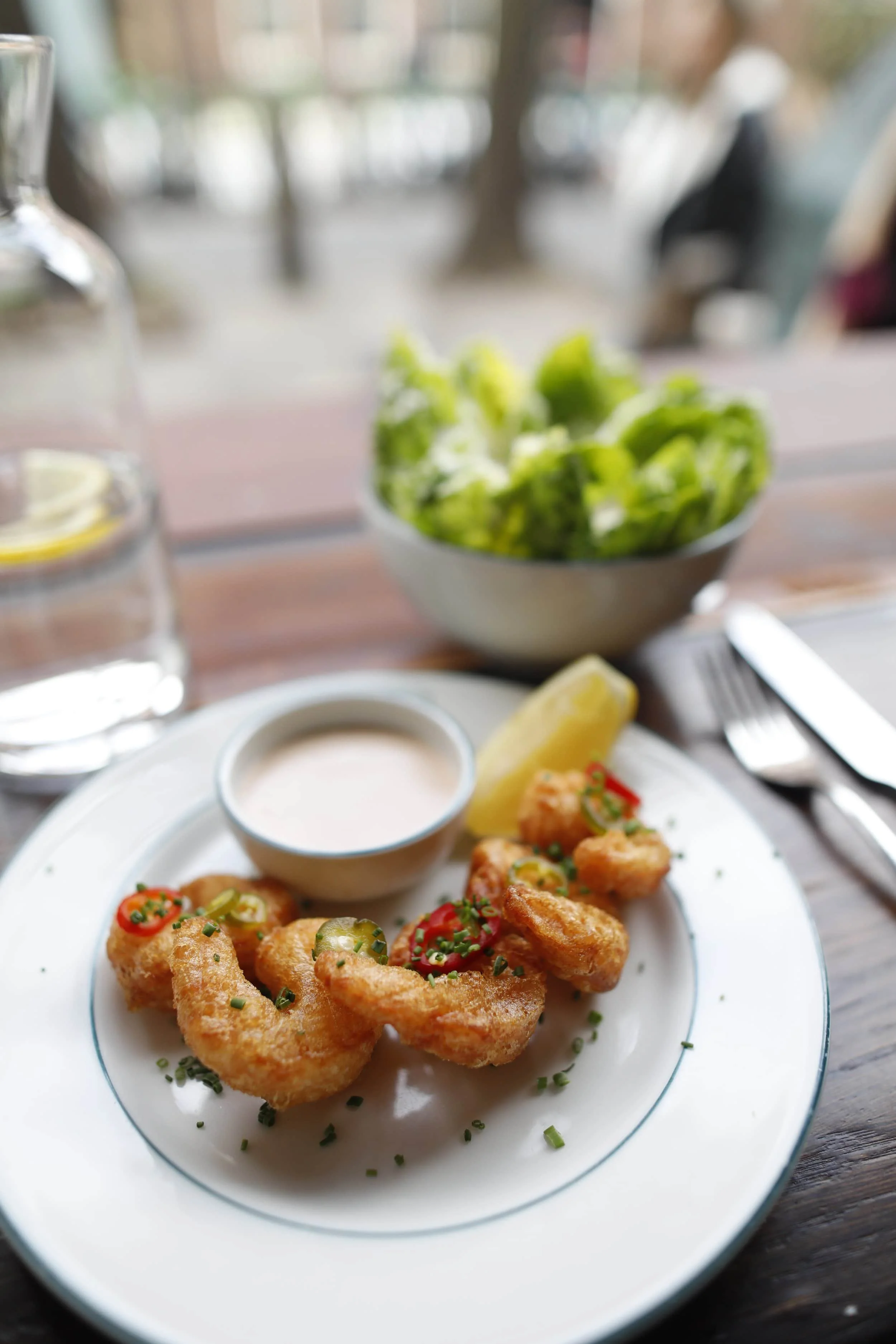 Shrimp at Parson's restaurant in London