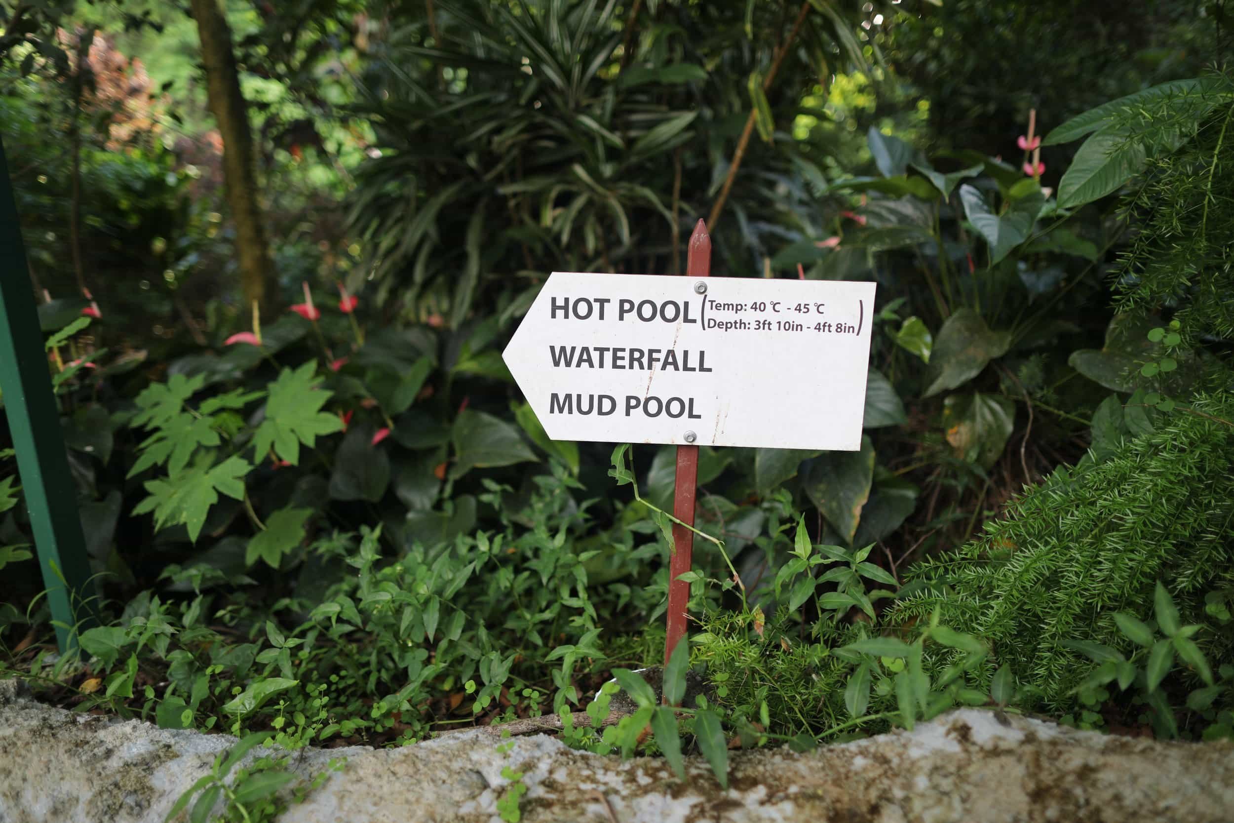 Ti Kwen Glo Cho hot springs on Dominica island
