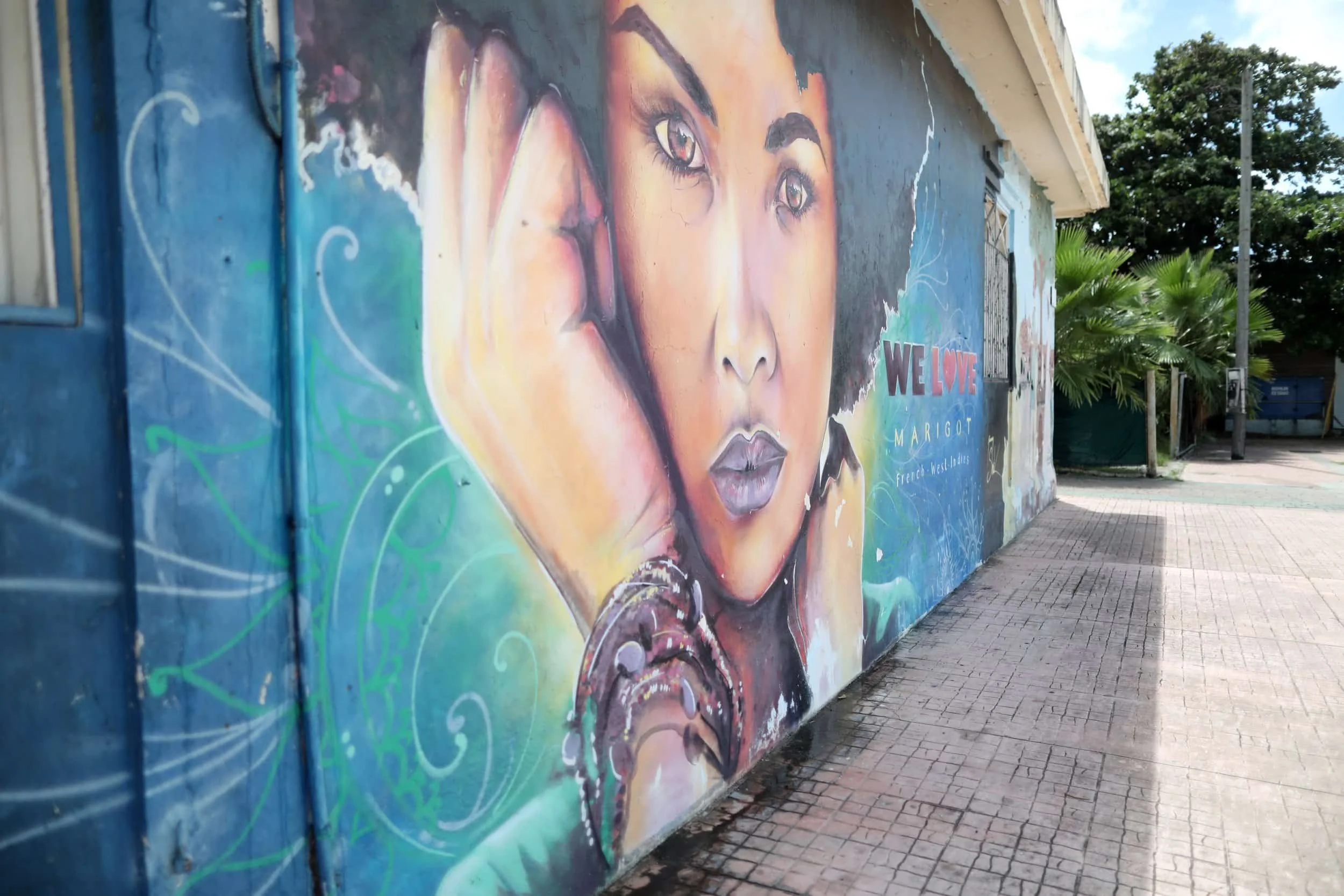 Street art in Marigot in Saint Martin