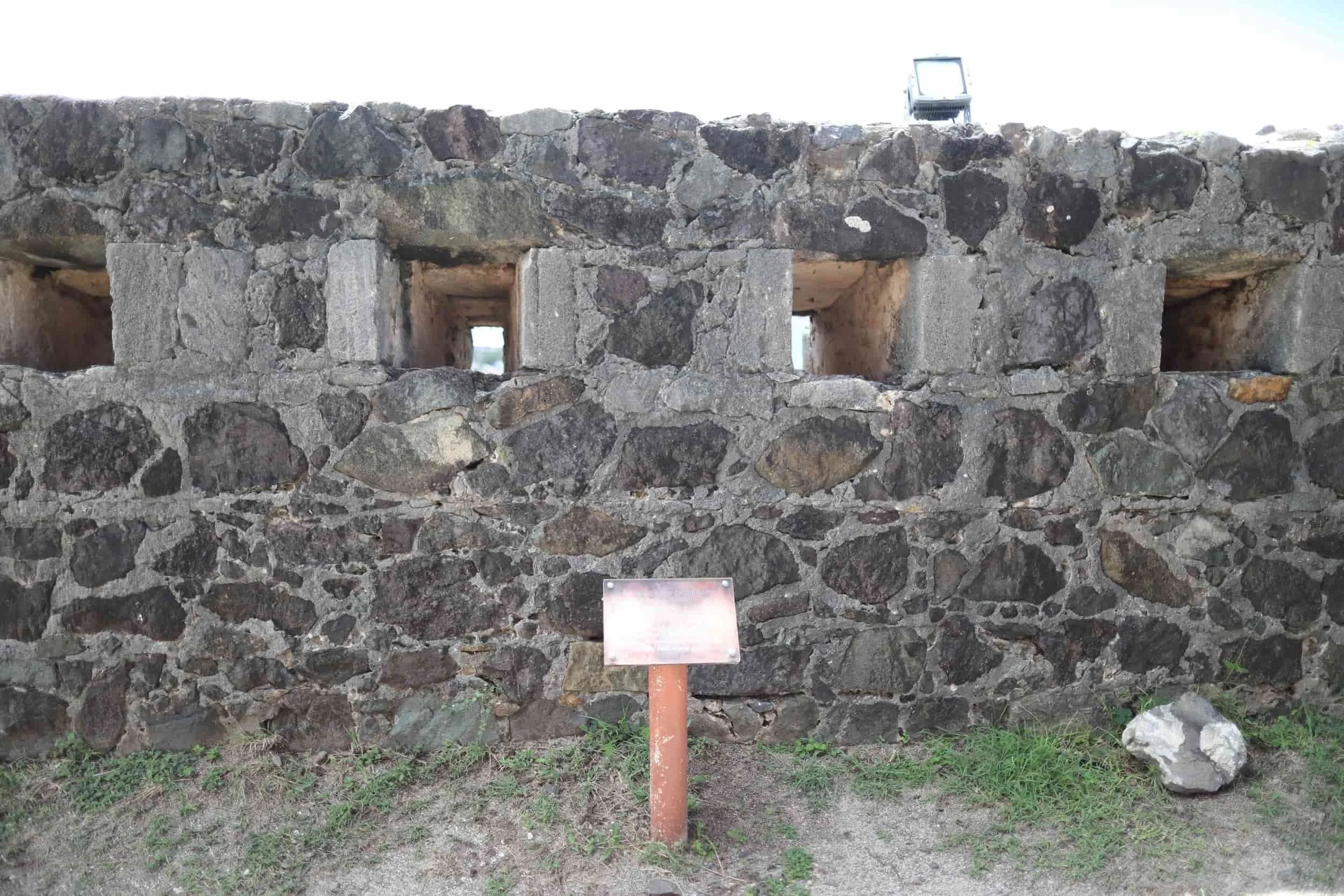 Stone walls at Fort St. Louis