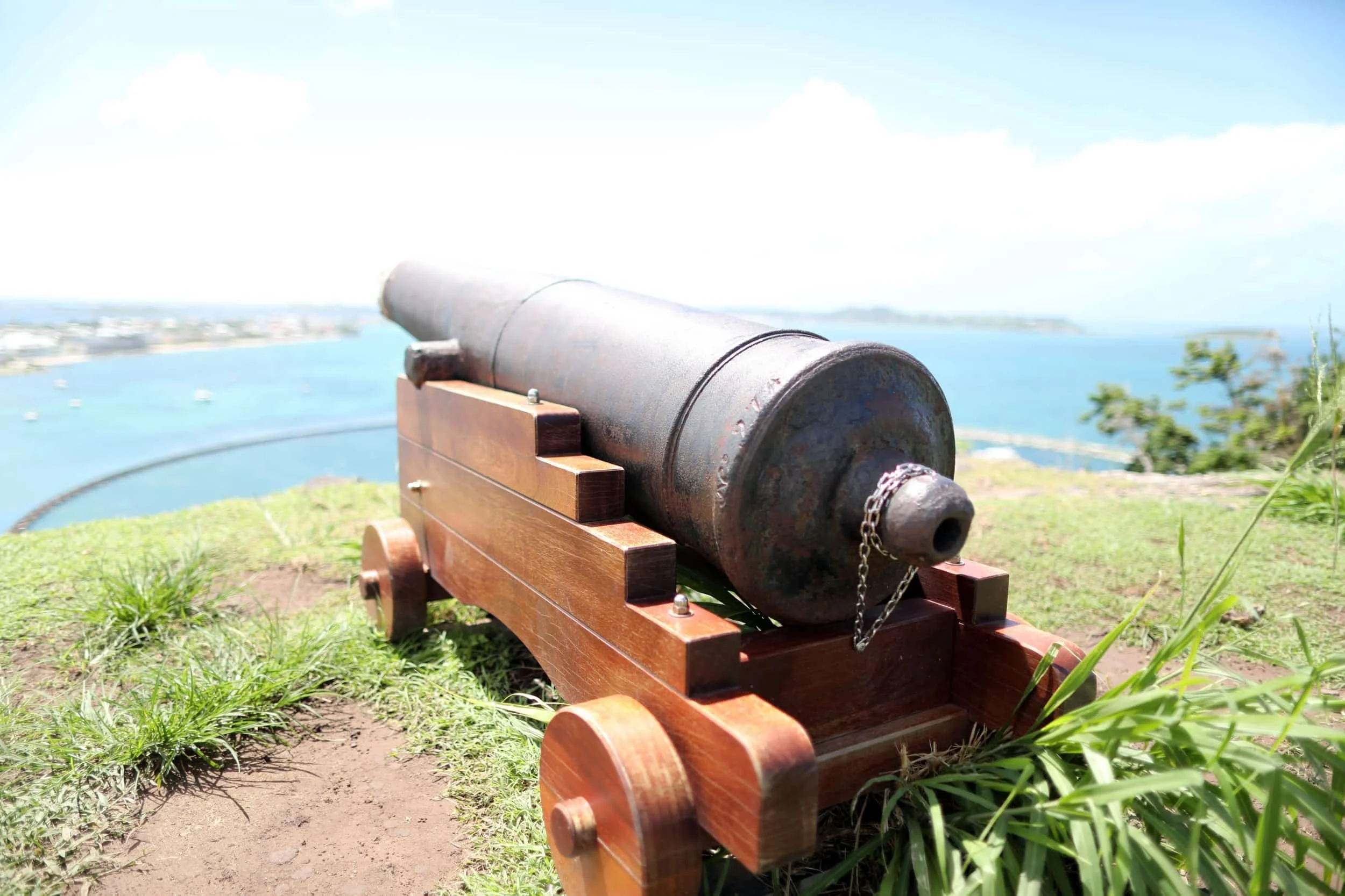 Cannon overlooking the bay at Fort St. Louis